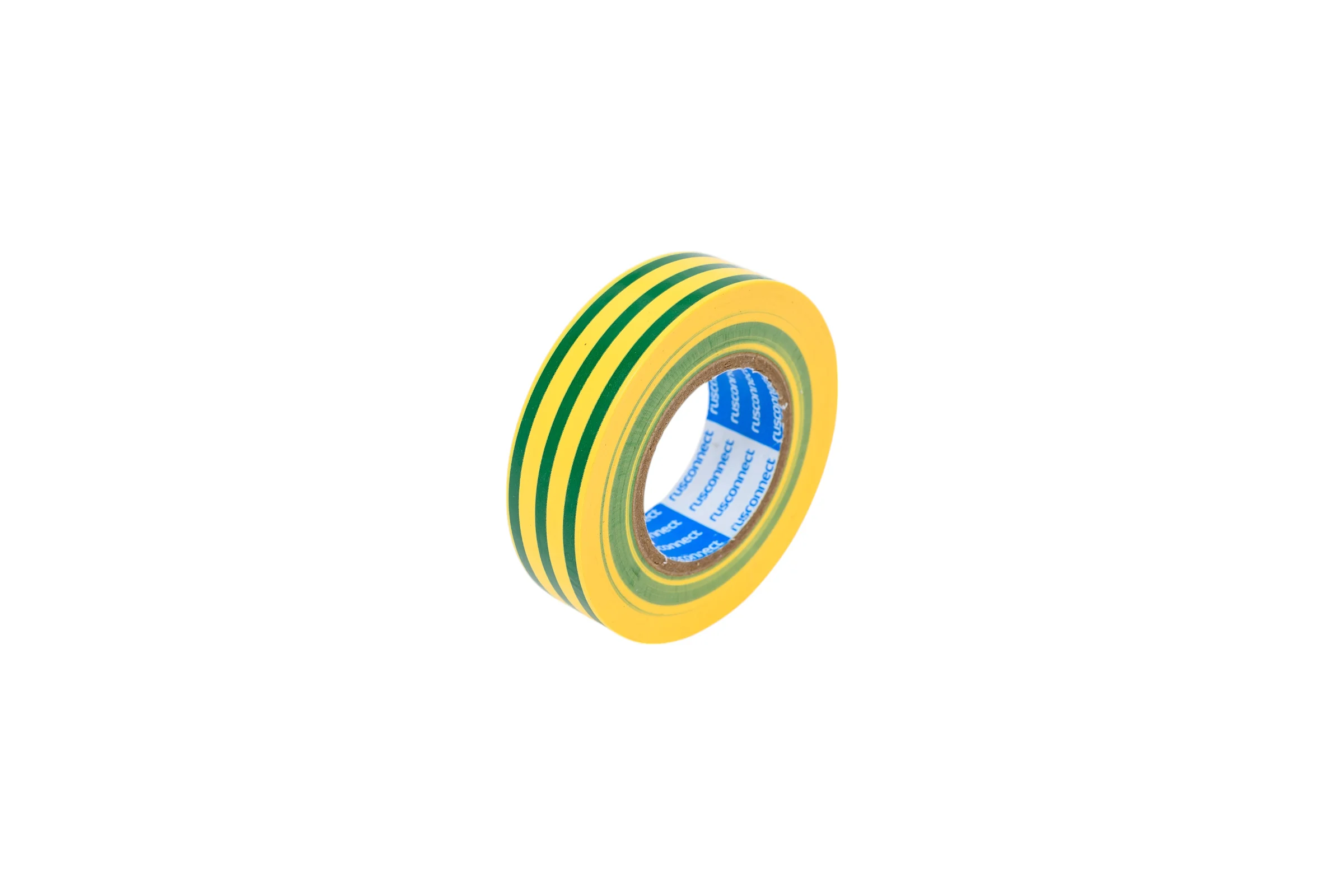 Изолента ПВХ Rusconnect 19 мм х 0,13х20 м, желто-зеленый, 10 шт. 173620