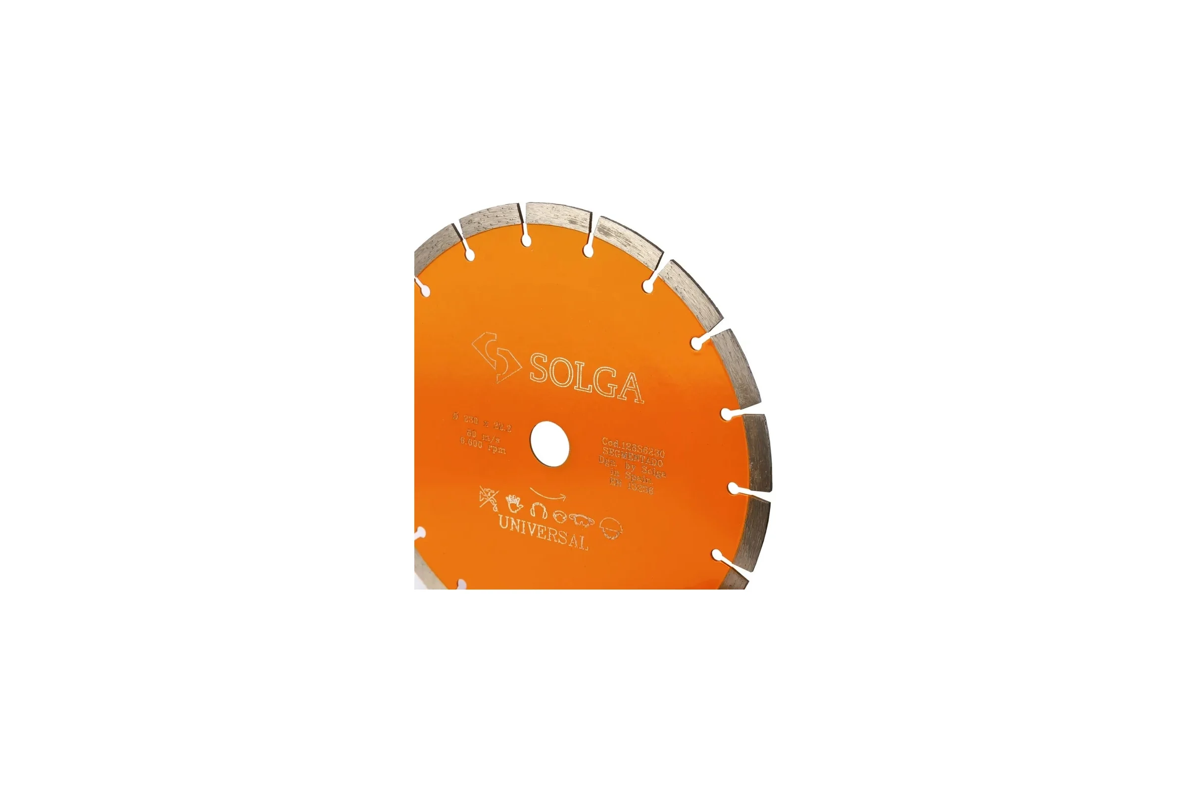 Диск алмазный сегментный Basic Universal по железобетону 230х22.23 мм Solga Diamant 128S6230