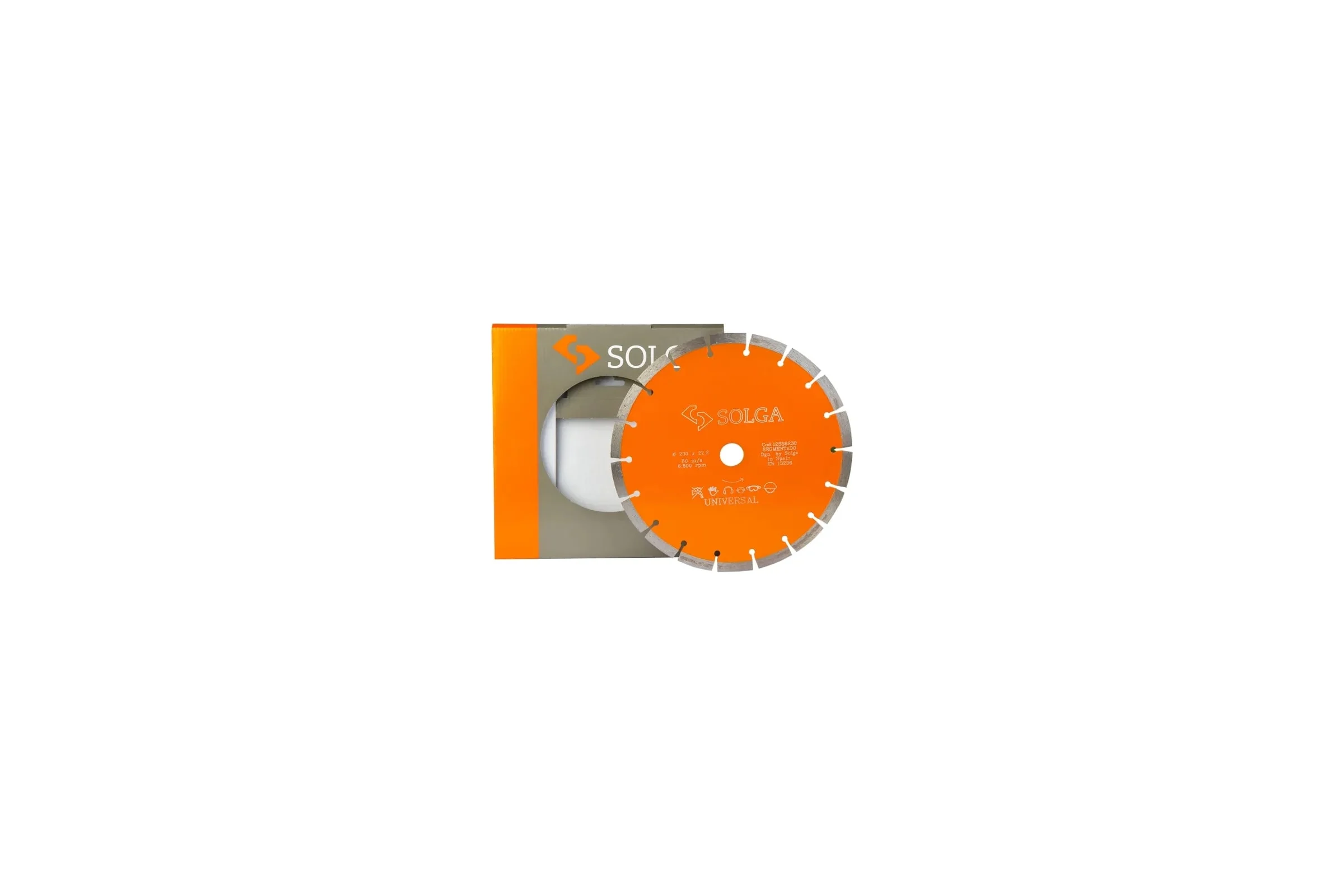 Диск алмазный сегментный Basic Universal по железобетону 230х22.23 мм Solga Diamant 128S6230