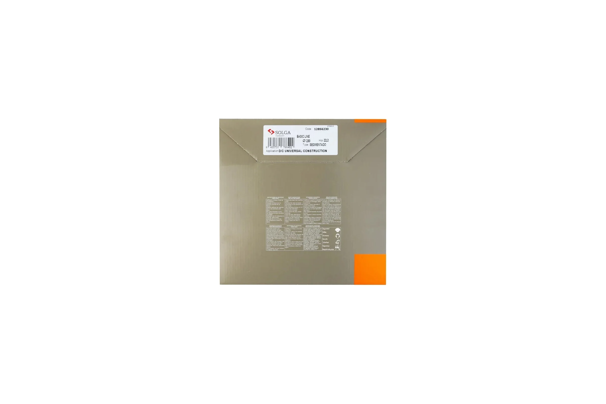 Диск алмазный сегментный Basic Universal по железобетону 230х22.23 мм Solga Diamant 128S6230