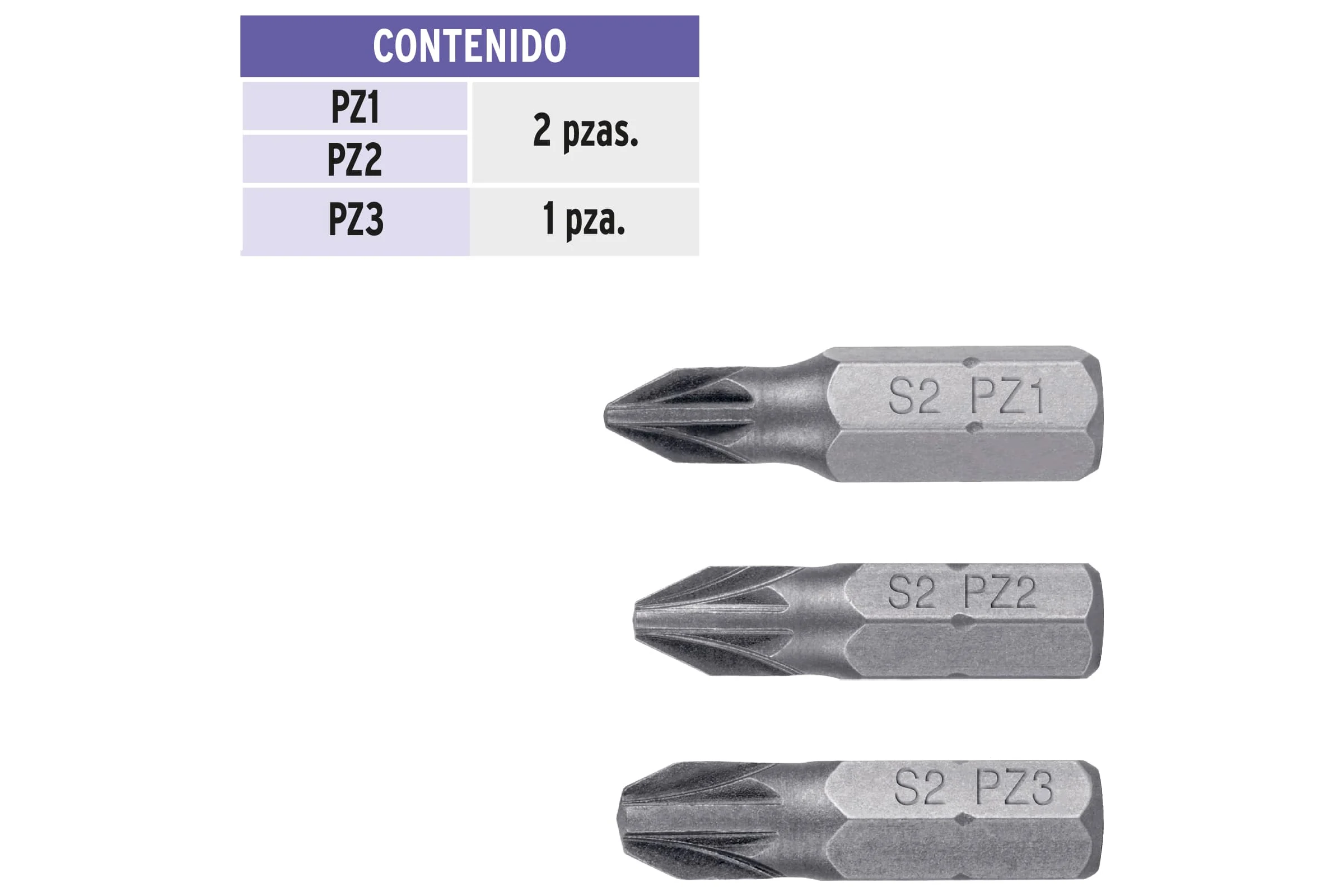 Набор бит (РZ0/1/2/3; 25 мм; 5 шт.) Truper РZ-15 17798