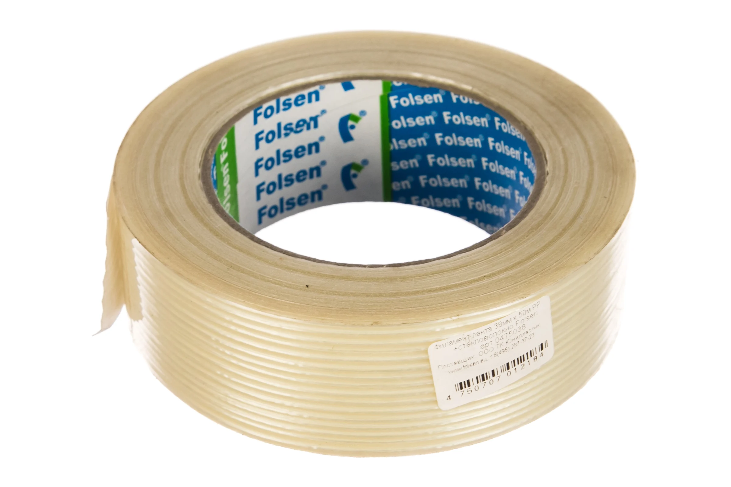 Филамент лента  FOLSEN 38мм х 50м, 120мкм, продольное армир-е 0475038