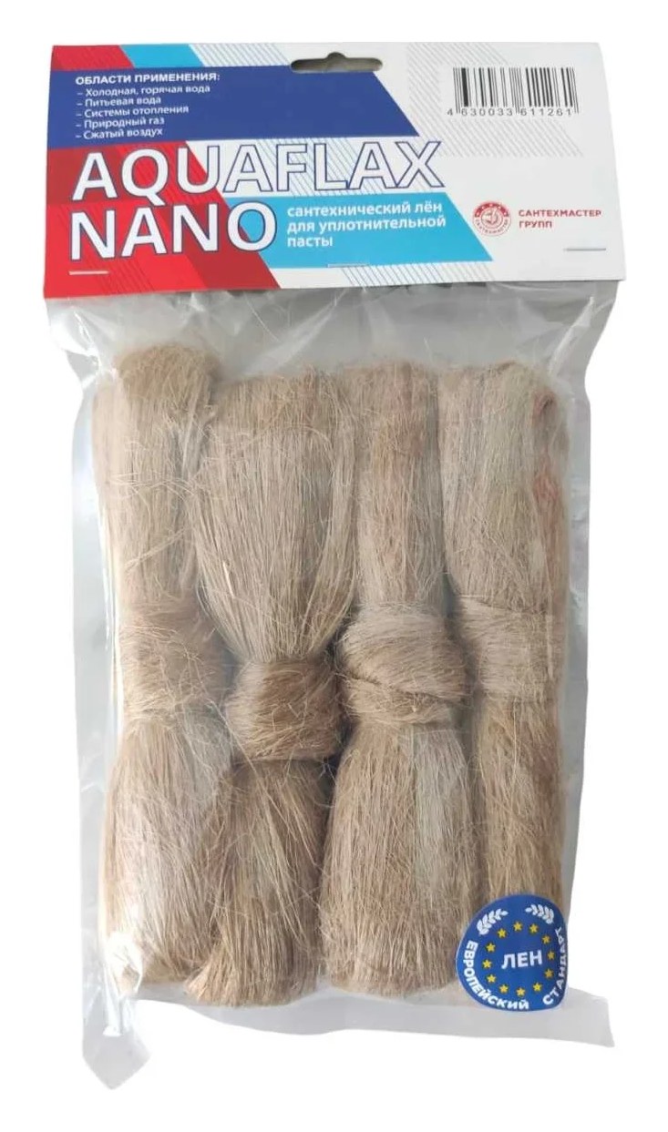 Aquaflax nano СантехМастер 04126 лён ЕВРО пакет 200 гр 4630009041269