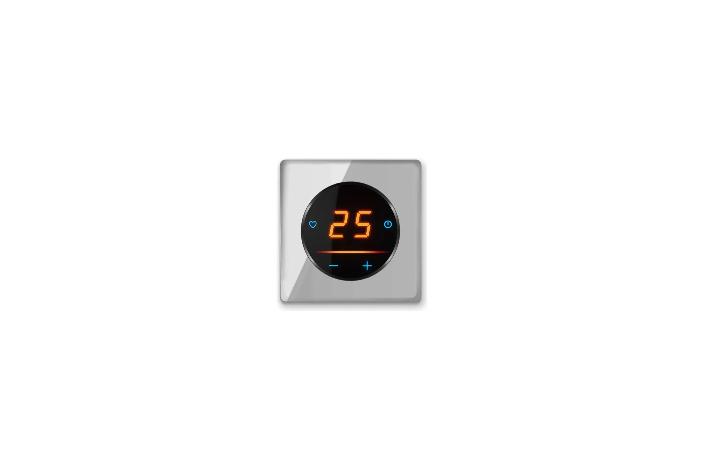Терморегулятор OneKeyElectro c WiFi ОКЕ-25+рамка стеклянная, серый 2288998