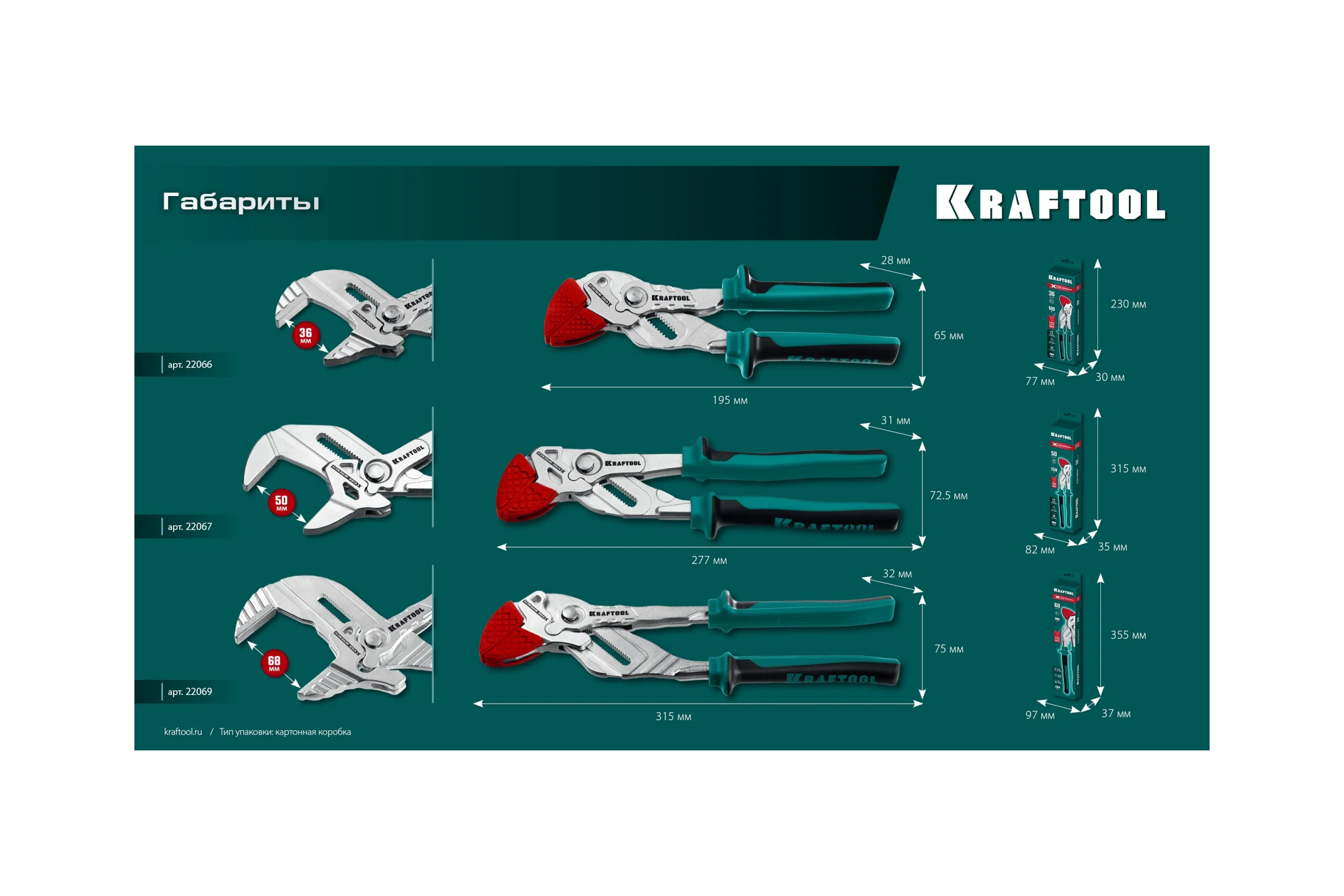 Клещи переставные-гаечный ключ KRAFTOOL Vise-wrench 180 мм 22066