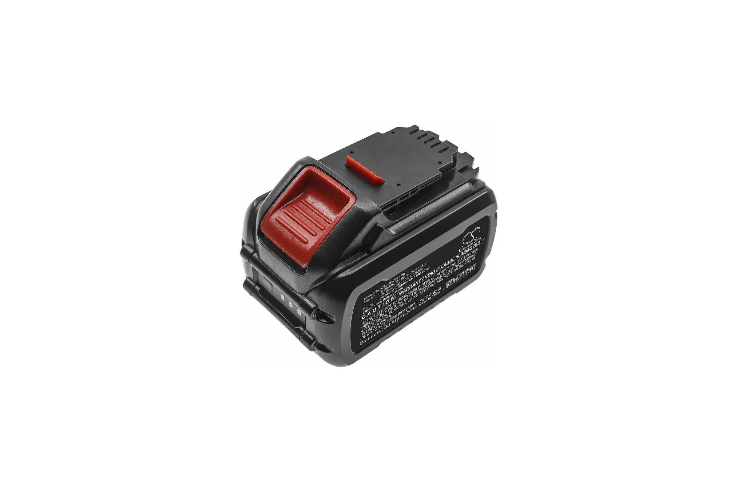 Усиленный аккумулятор CS-DEC060PH для Dewalt p/n: DCB606, DCB609, DCB612, 20V 9.0A, Cameron Sino P102.00100