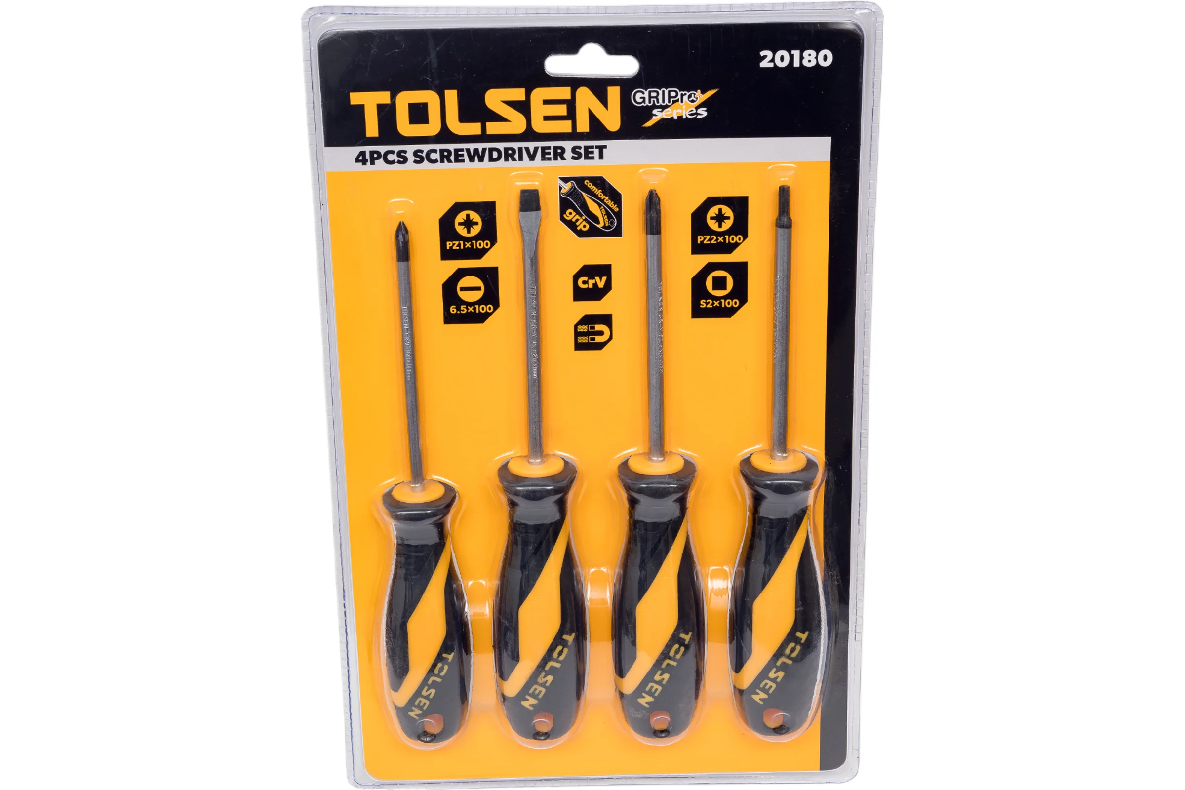 Набор отверток TOLSEN GRIPro 4 предмета 20180