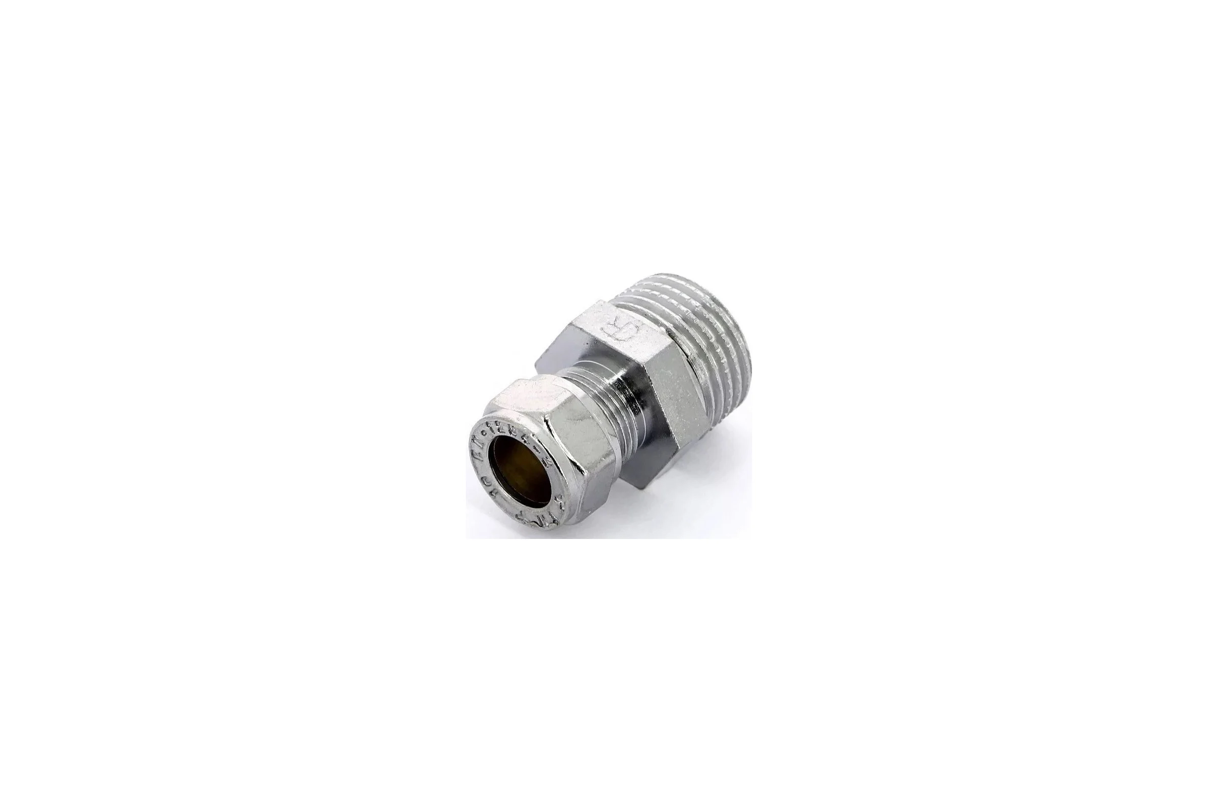 Прямое соединение Tiemme 18x1/2" Н обжим хром 1130184/1100CZ