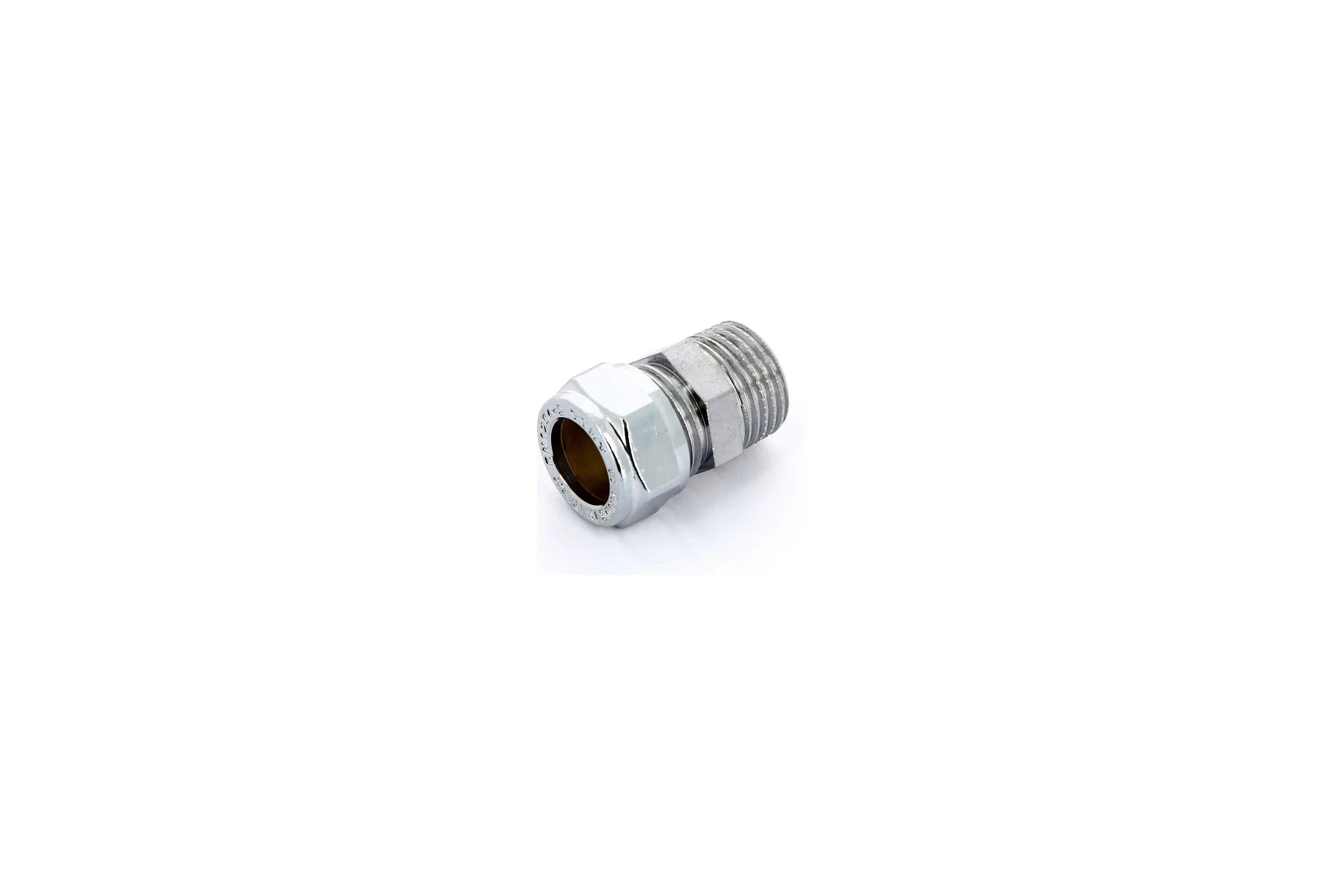 Прямое соединение Tiemme 12x1/2" Н обжим хром 1130043/1100C001204CZ