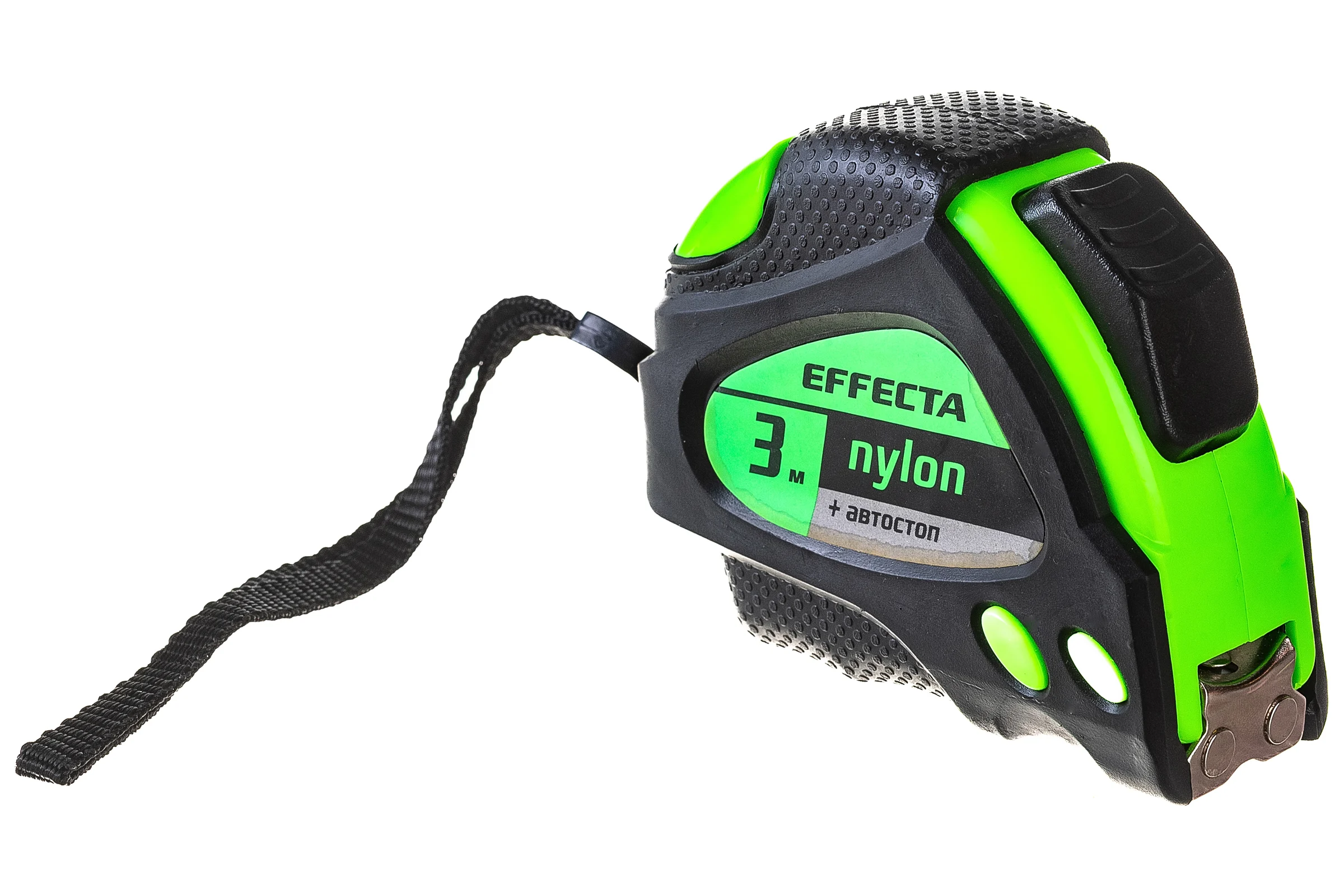 Рулетка 3м/19 мм с магнитом, автостопом, лентой нейлон EFFECTA Nylon 580319