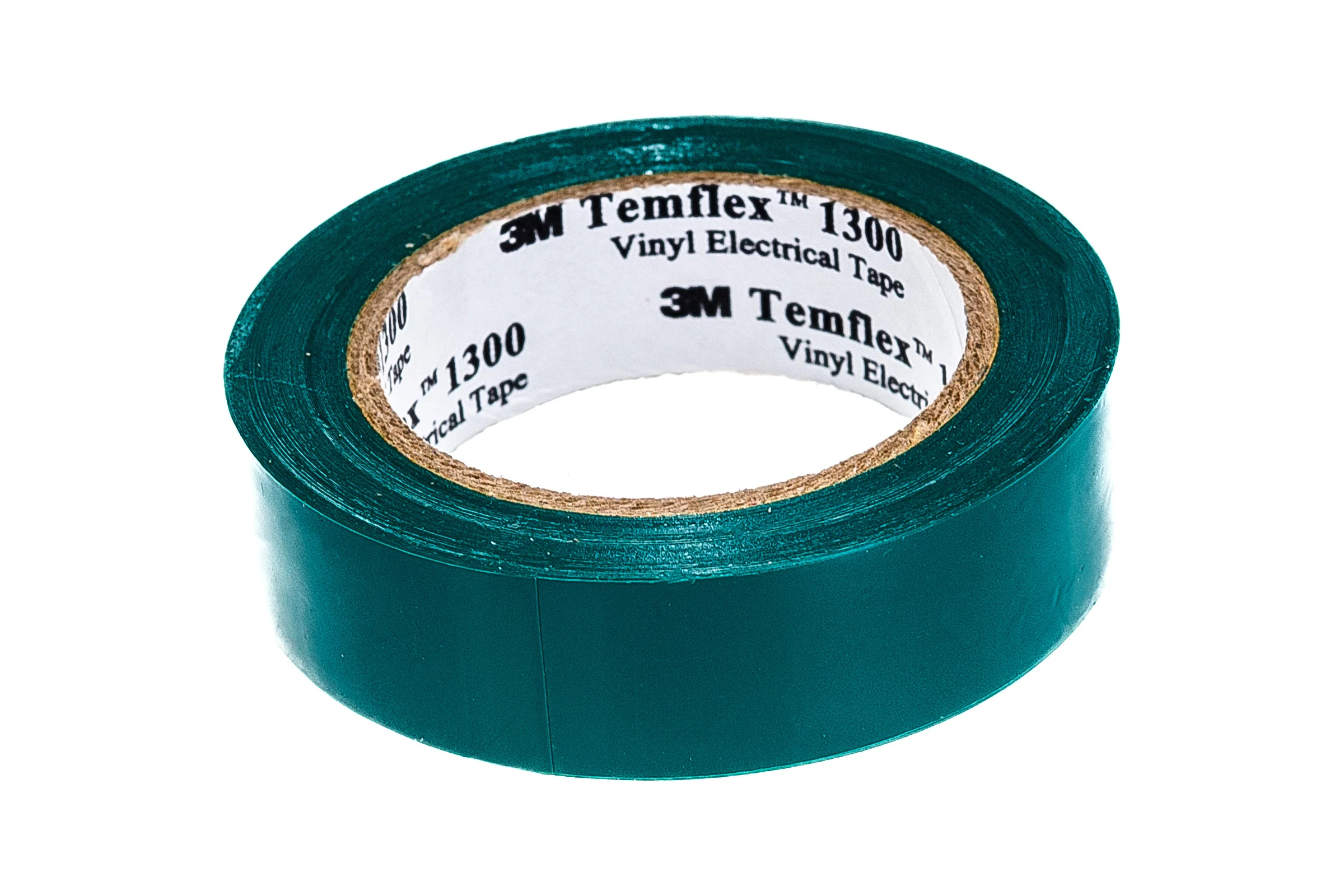 Изолента ПВХ 3М Temflex 1300 зеленая, рулон 15 мм x 10 м 7100081321