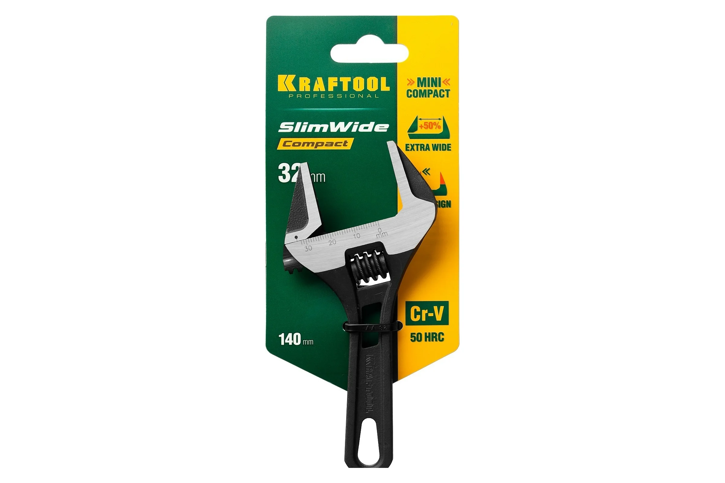 Разводной ключ KRAFTOOL SlimWide Compact 140/32 мм 27266-20