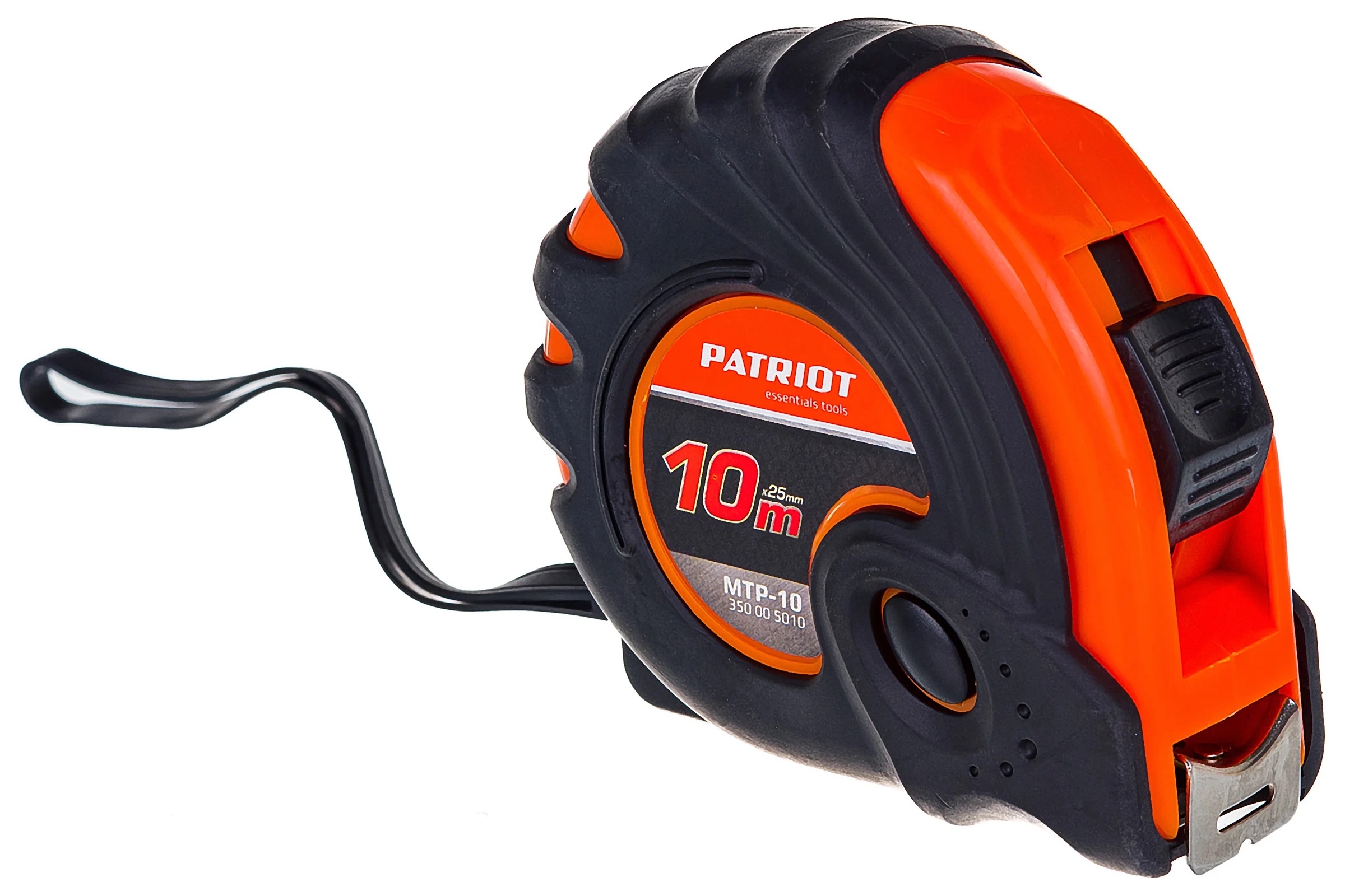 Рулетка, ударопрочный корпус, обрезиненная, 10м PATRIOT MTP-10 350005010
