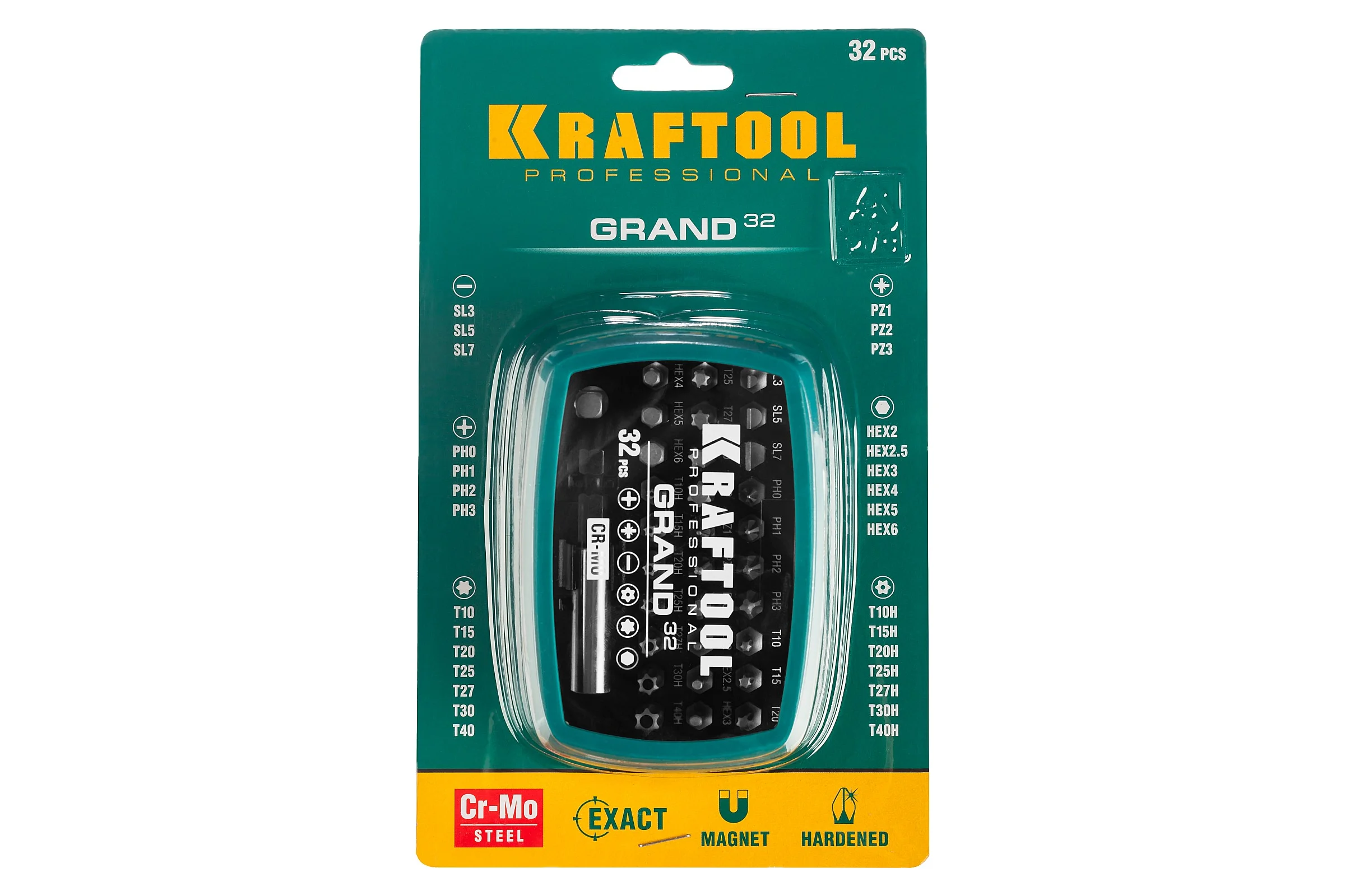 Набор бит с магнитным адаптером Kraftool 26083-H32