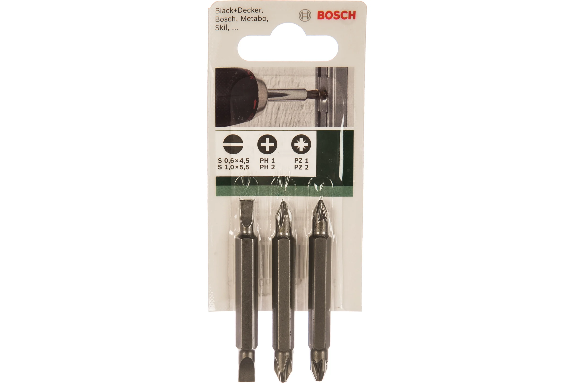 Биты двусторонние (SL/PH/PZ; 3 шт.) Bosch 2609255960
