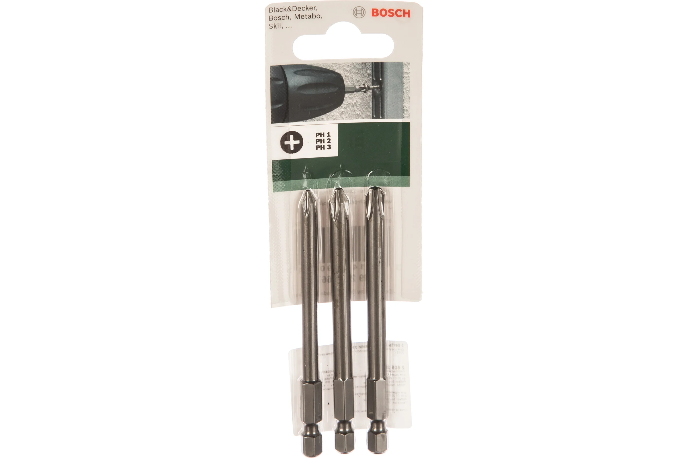Биты (PH1/2/3; 89 мм; 3 шт.) Bosch 2609255966