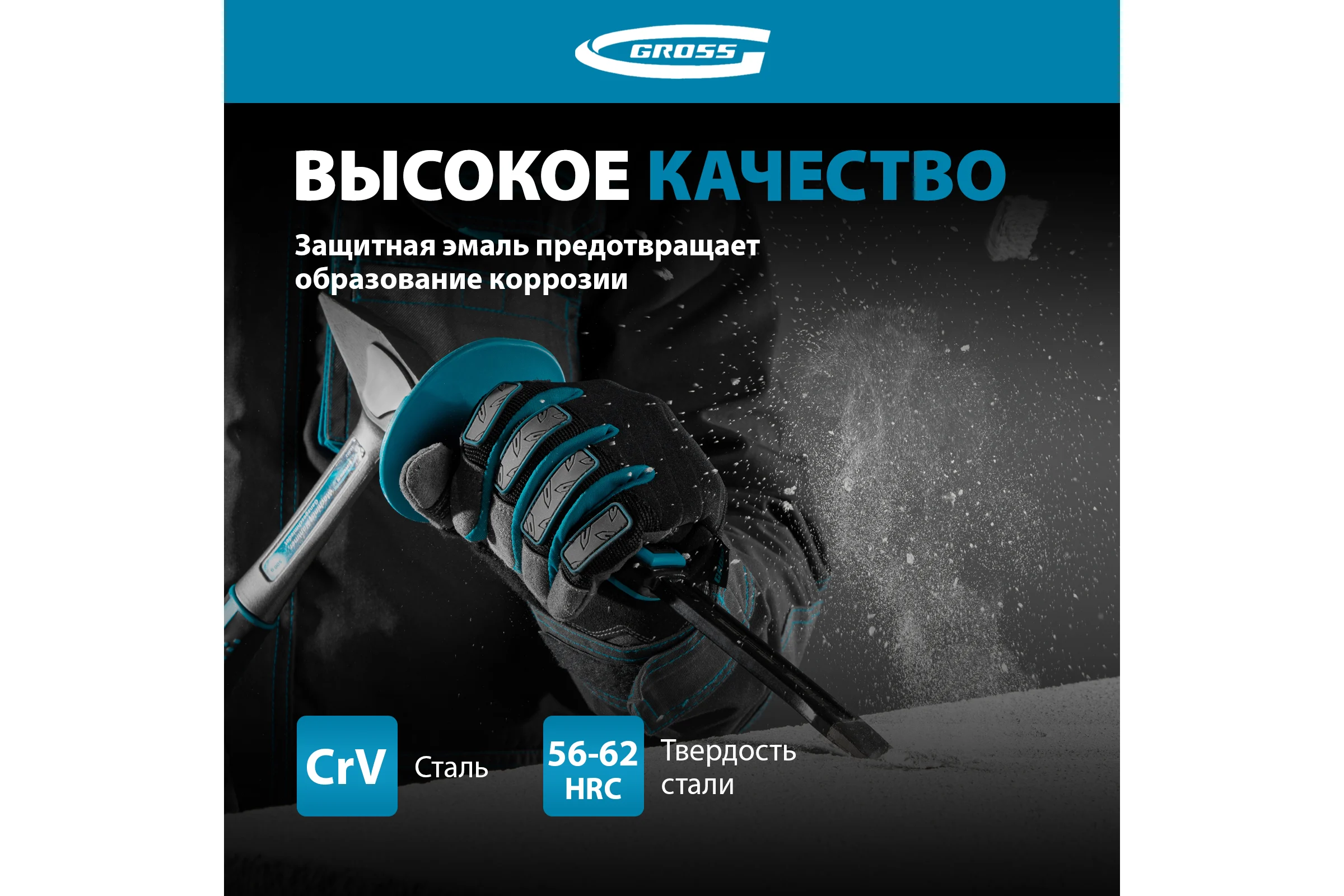 Зубило-скарпель, 250х19 мм-3 4 GROSS 18711
