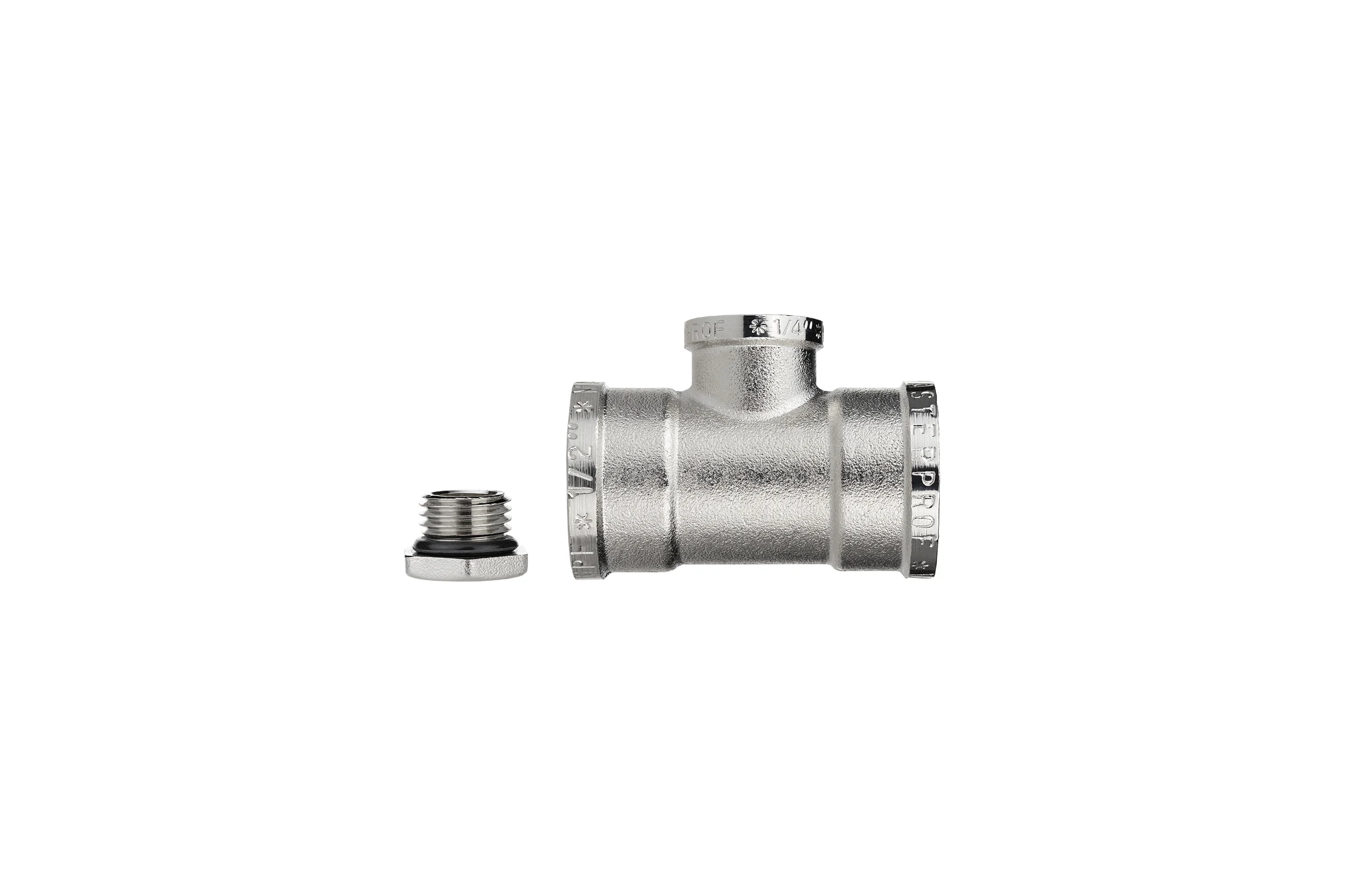 Тройник сантехнический для манометра MPF 1/2" х 1/4" х 1/2" резьбовой внутренняя резьба ИС.072797