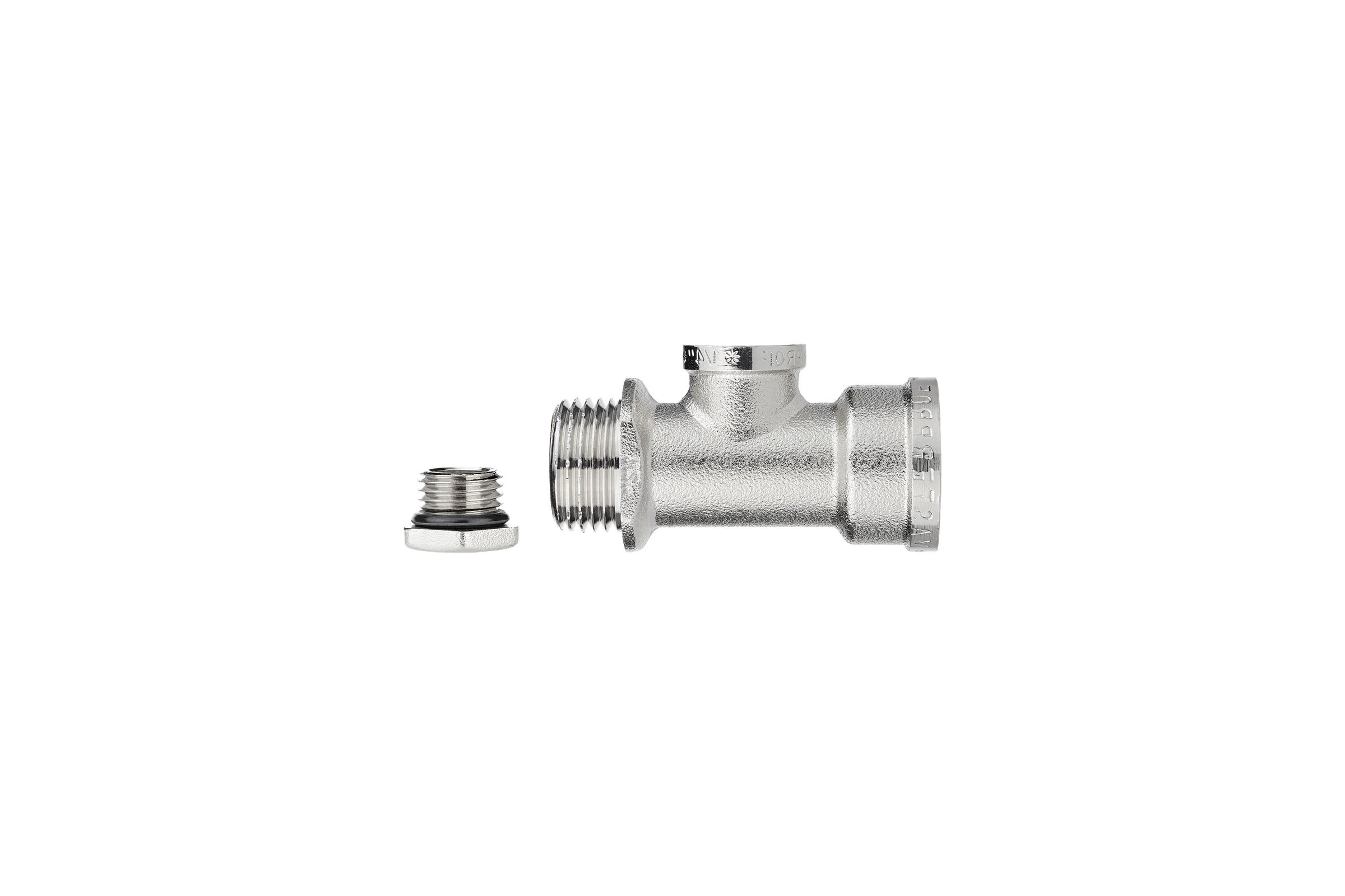 Тройник сантехнический под манометр MPF 1/2" х 1/4" х 1/2" резьбовой внутренняя-внутренняя-наружная резьба ИС.071608