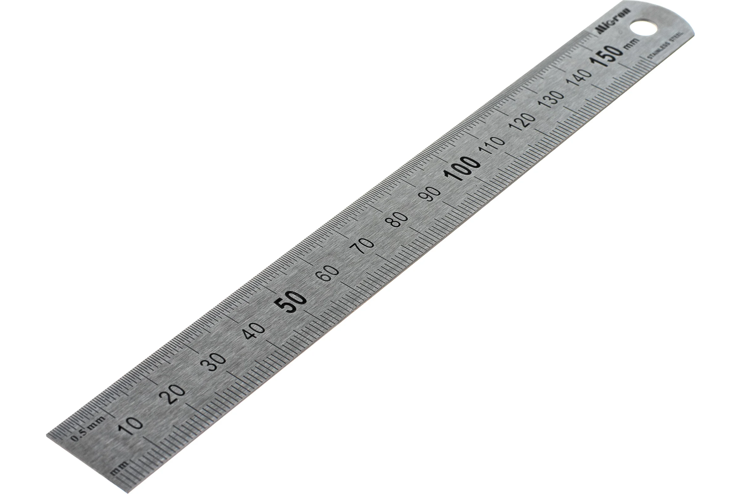 Измерительная металлическая линейка 150х19 Micron МИК 42158