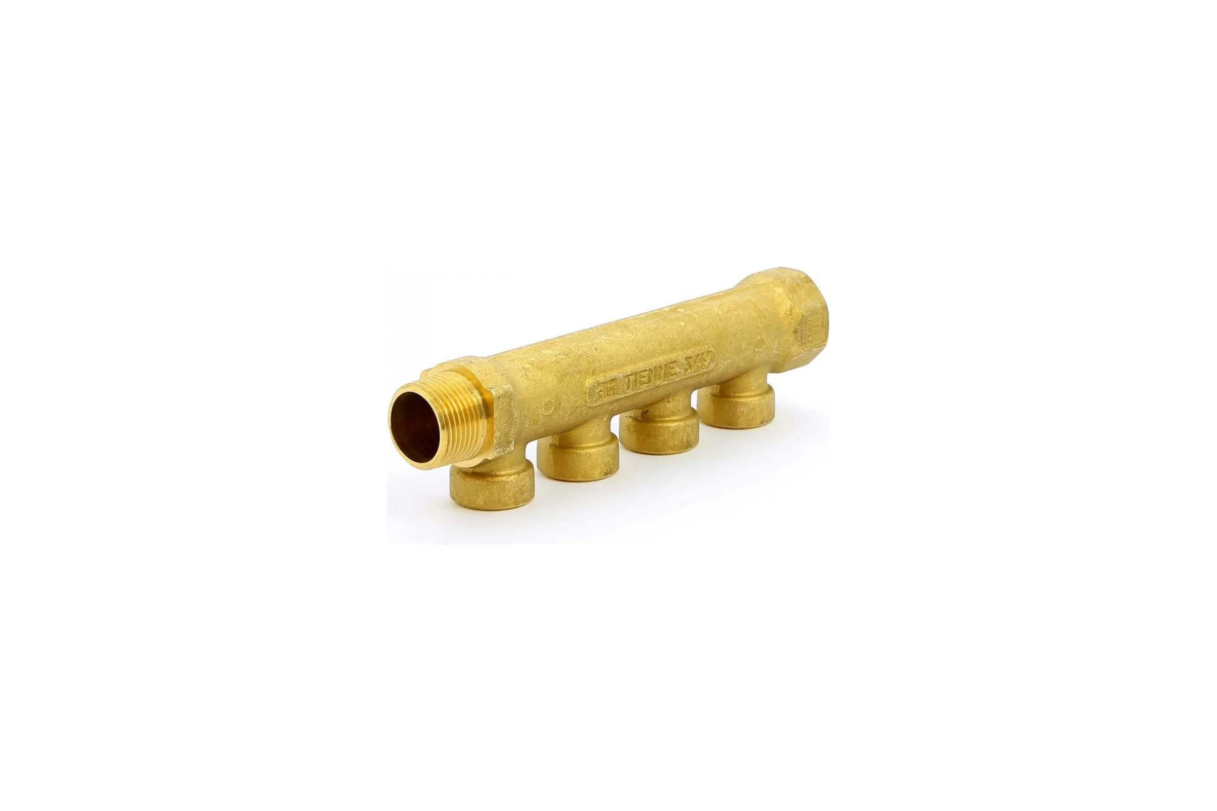 Коллектор Tiemme 4 отвода, 3/4"х1/2"В (латунь) 1910038 / 1934G050404