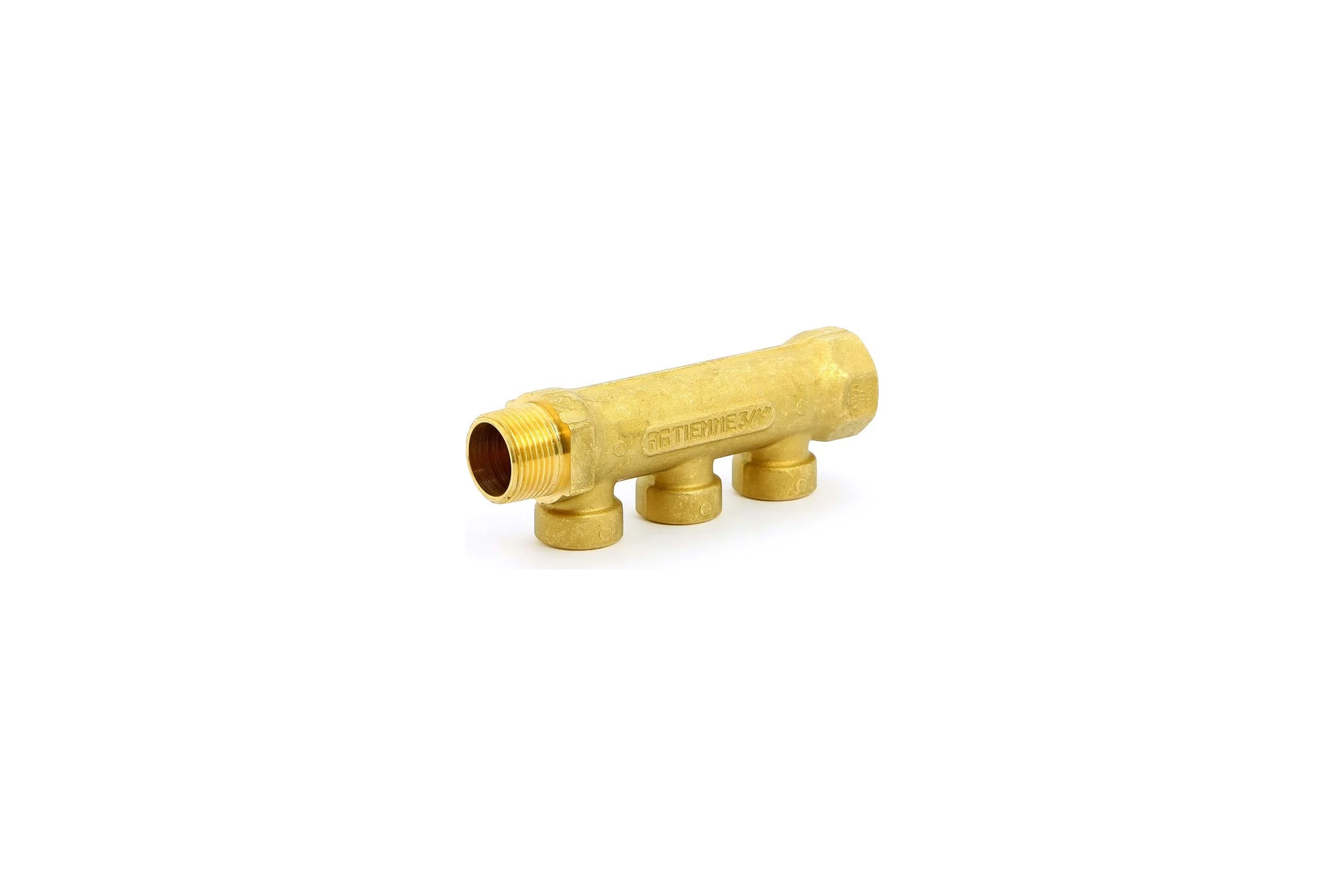 Коллектор Tiemme 3 отвода, 3/4"х1/2"В (латунь) 1910039 / 1933G050403