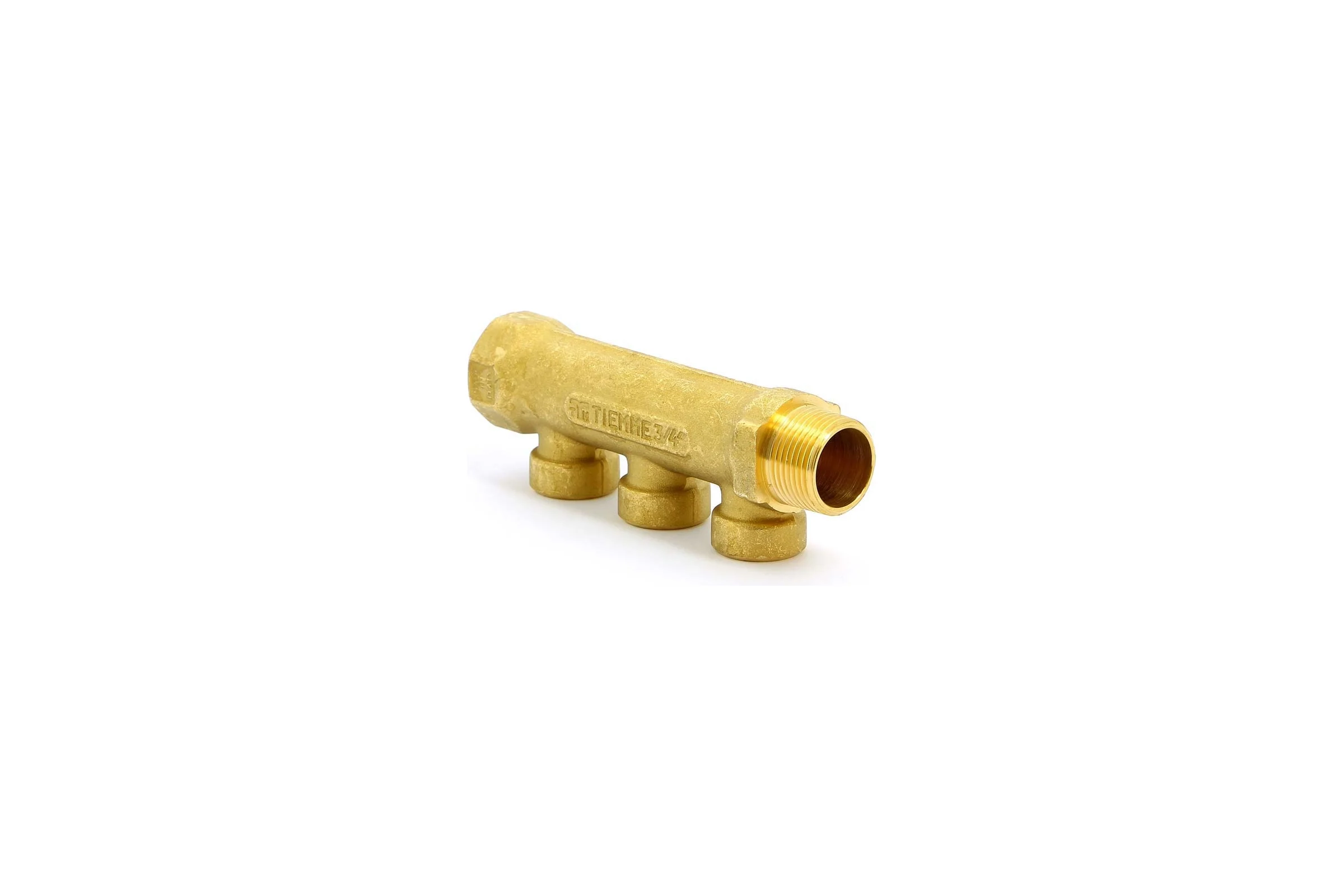 Коллектор Tiemme 3 отвода, 3/4"х1/2"В (латунь) 1910039 / 1933G050403