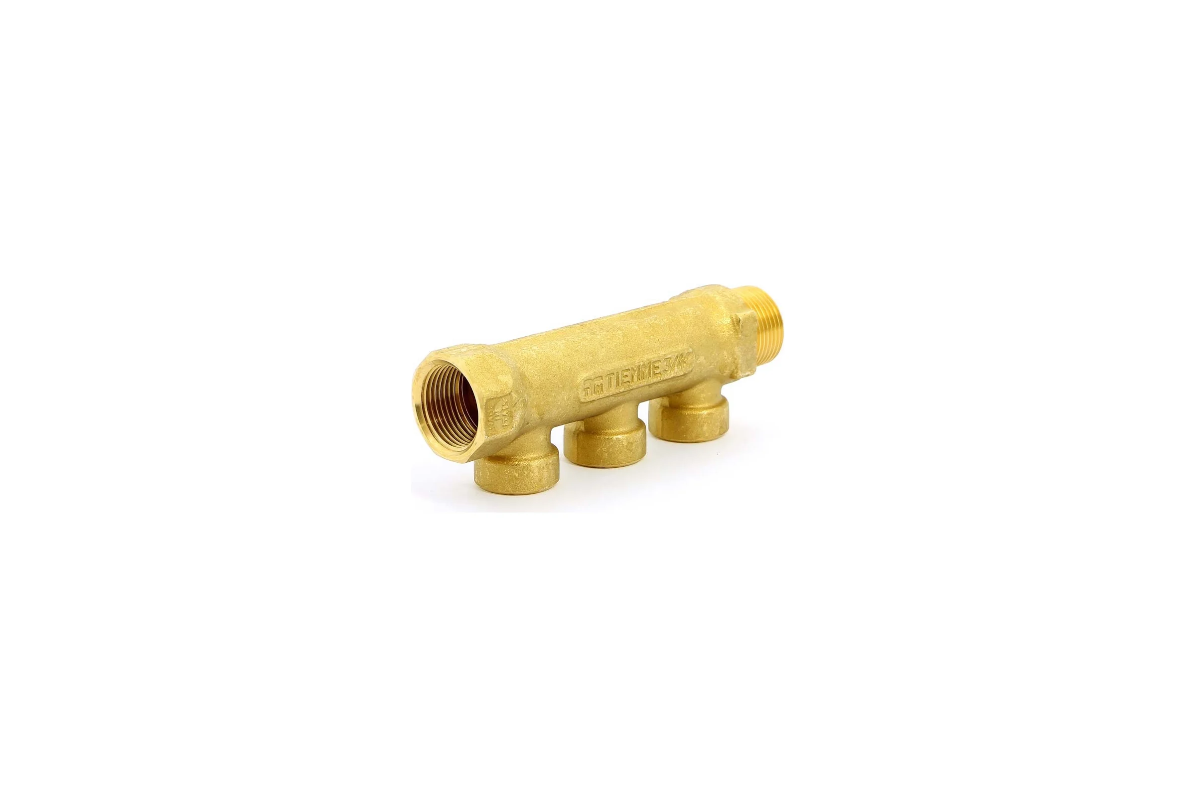 Коллектор Tiemme 3 отвода, 3/4"х1/2"В (латунь) 1910039 / 1933G050403