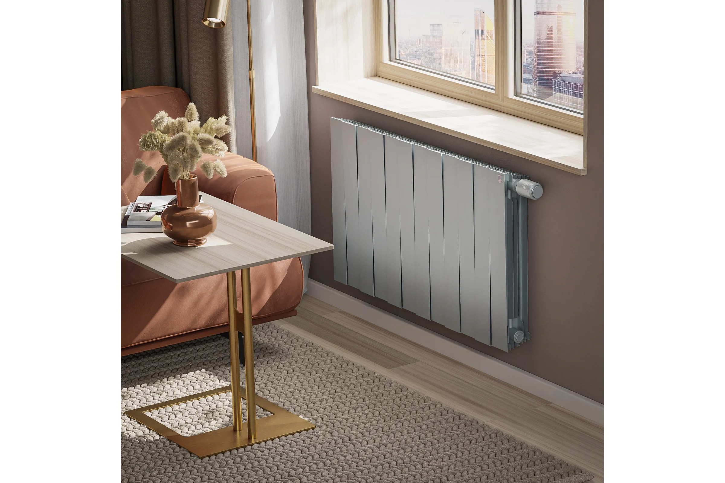 Радиатор ROYAL THERMO PianoForte 500 Silver Satin VDR80 - 12 секций НС-1506371