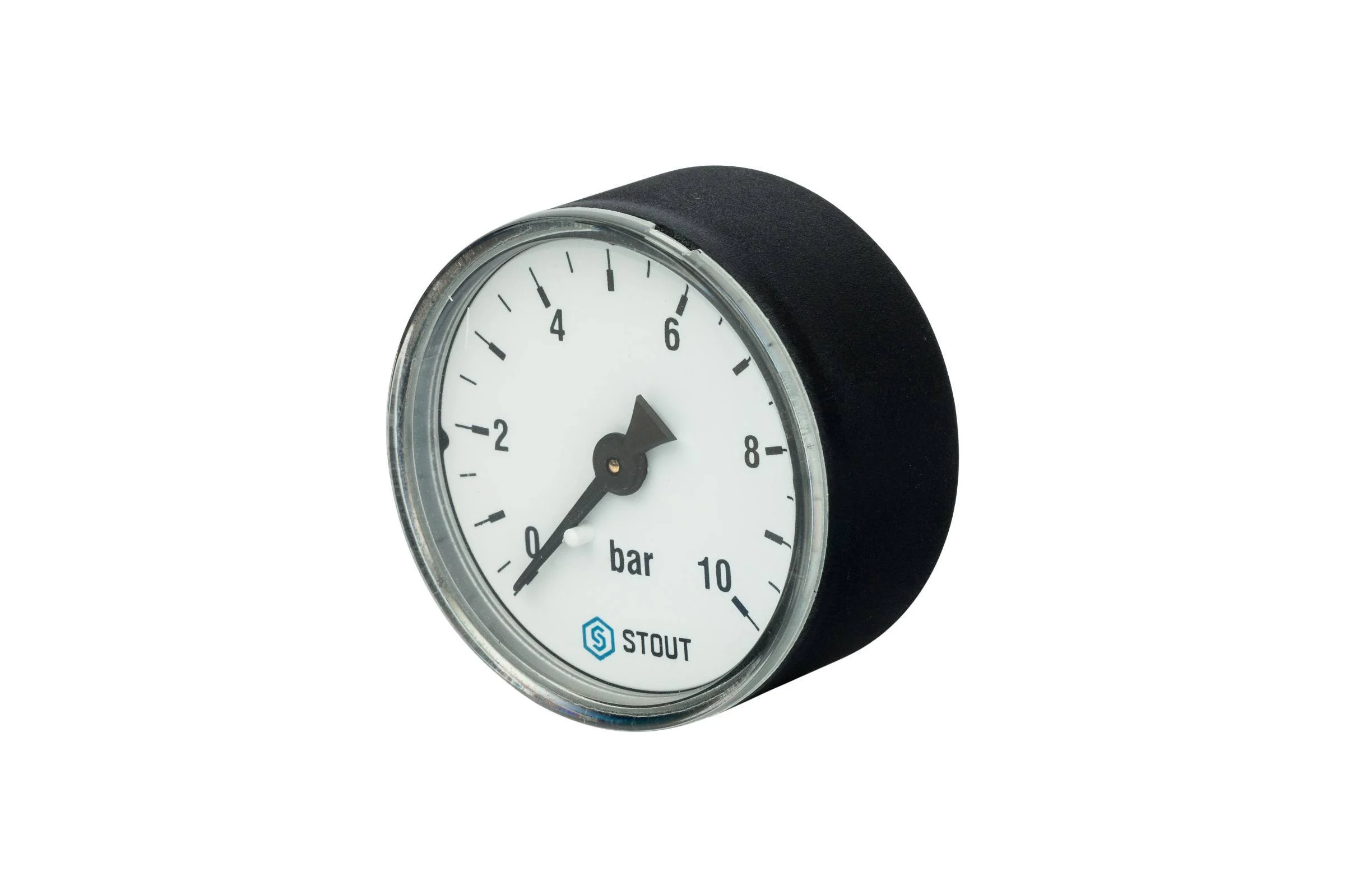 Манометр аксиальный STOUT корпус Dn 63 мм 1/4, 0...10 бар, кл.2.5 SIM-1009-631008 RG0094NU9EUEFM