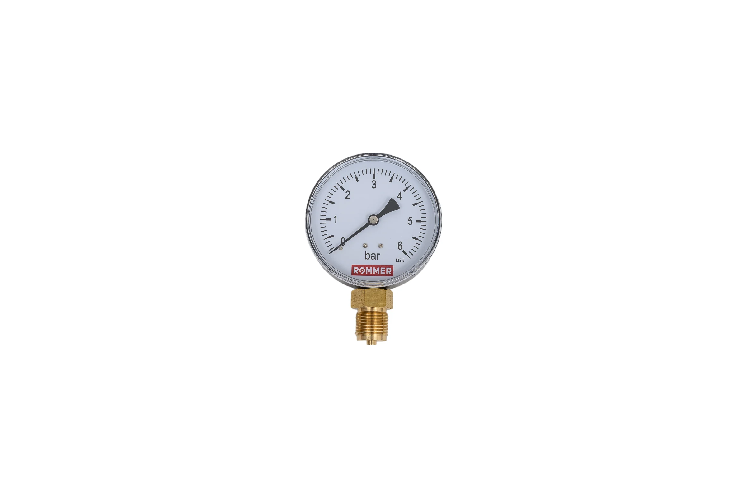 Манометр ROMMER радиальный корпус dn 80 мм 1/2" , 0...6 бар, кл.2.5 rim-0010-800615 RG00929SFN3V7H