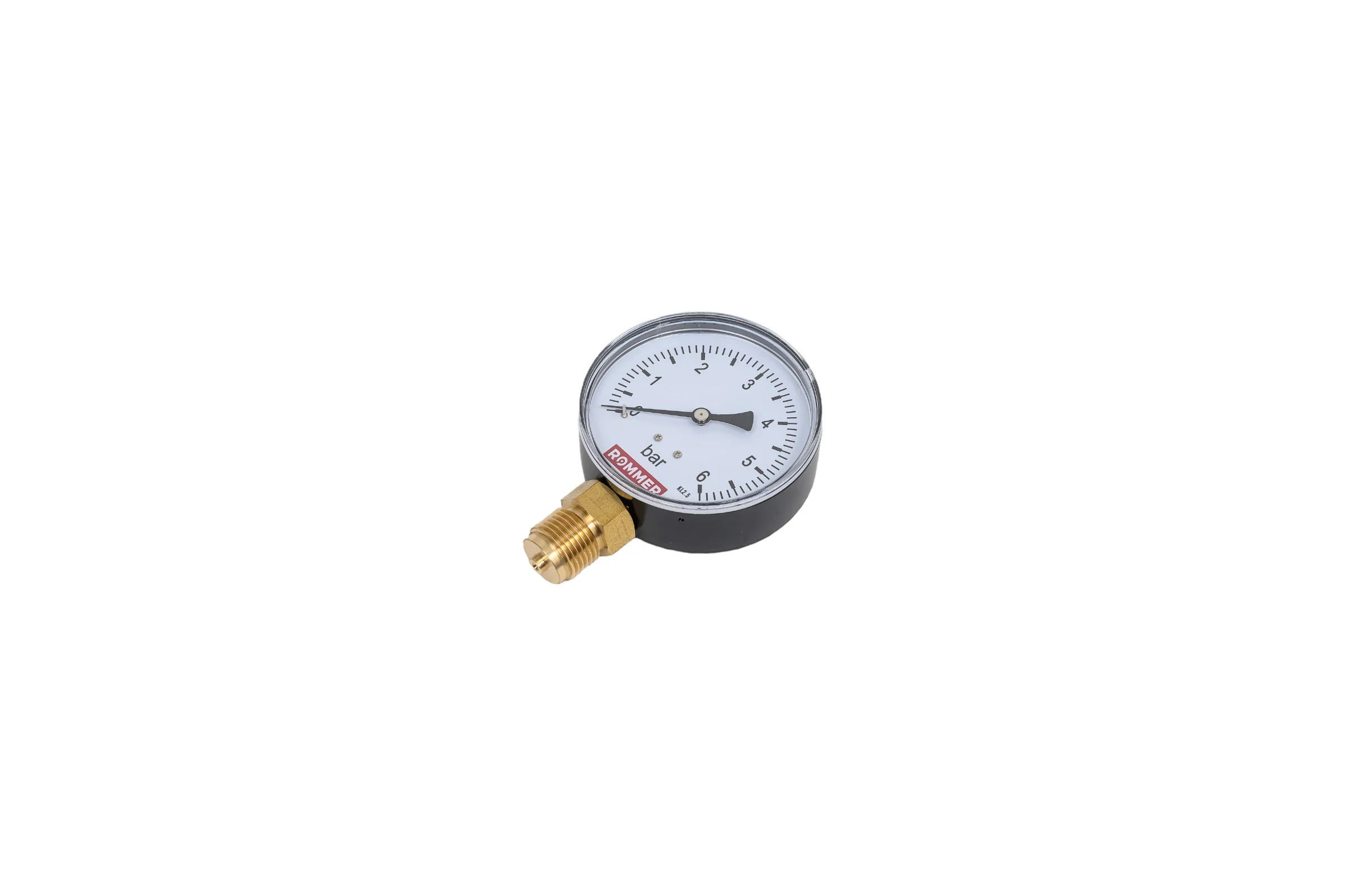 Манометр ROMMER радиальный корпус dn 80 мм 1/2" , 0...6 бар, кл.2.5 rim-0010-800615 RG00929SFN3V7H