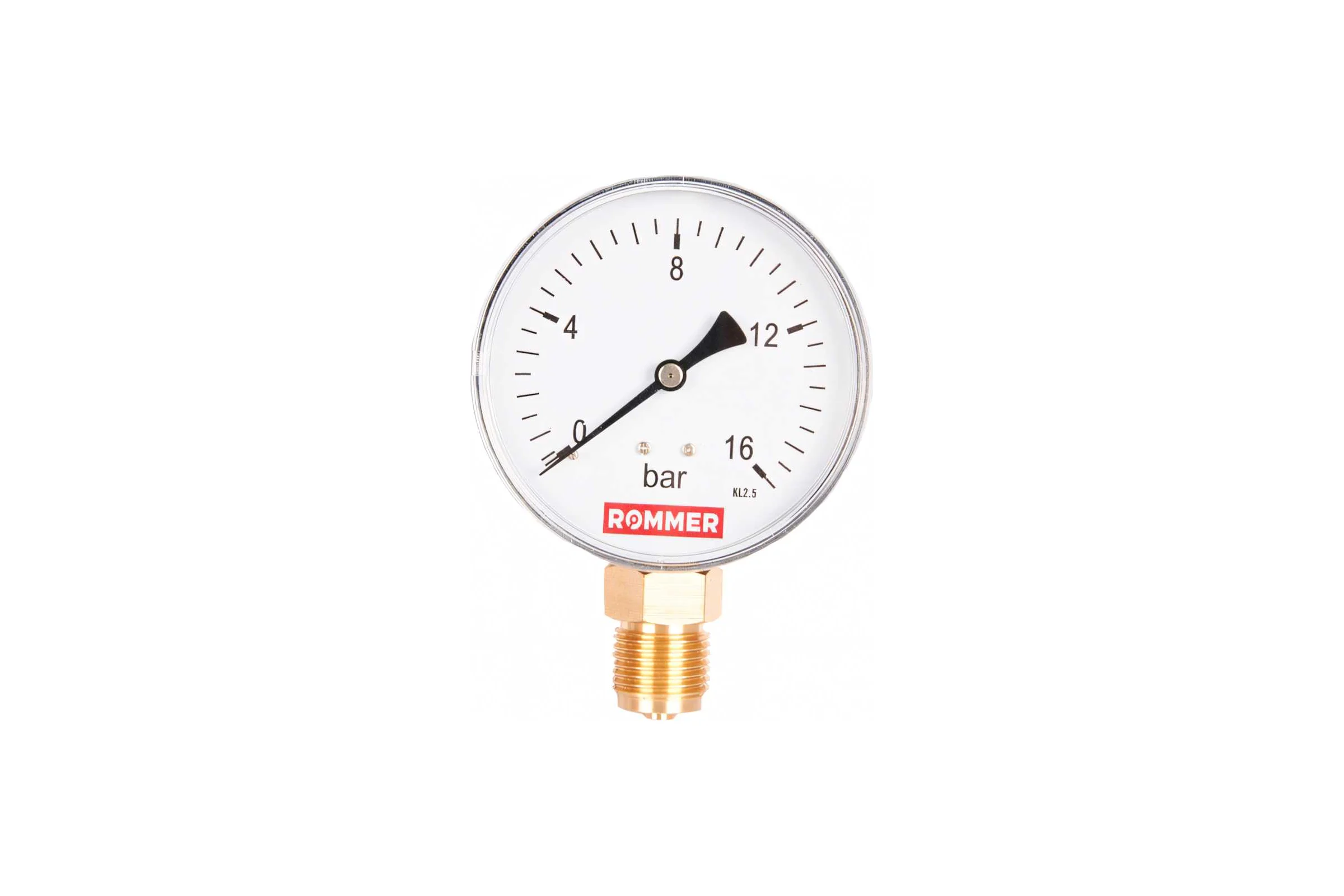 Манометр ROMMER радиальный корпус dn 80 мм 1/2" , 0...16 бар, кл.2.5 rim-0010-801615 RG00929SFN57FN
