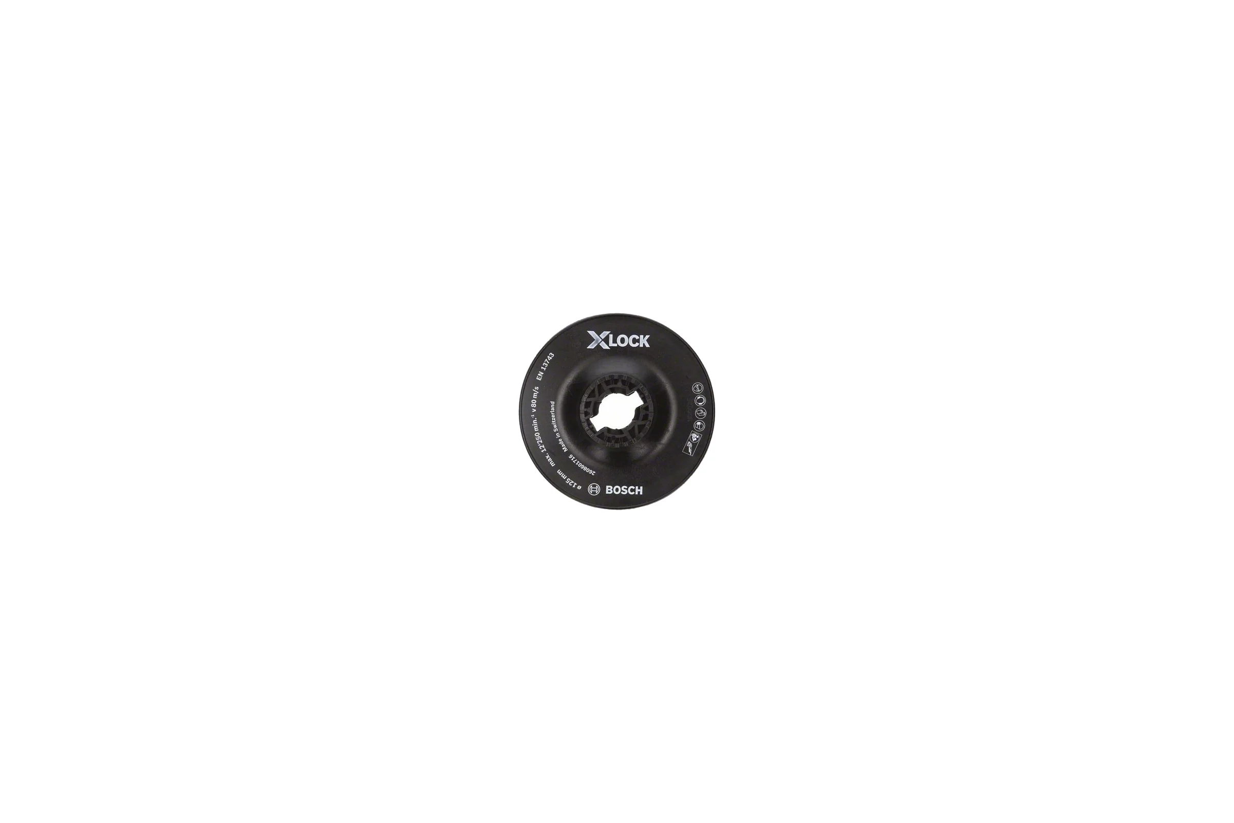 Тарелка опорная жесткая X-LOCK с зажимом (125 мм) Bosch 2608601716