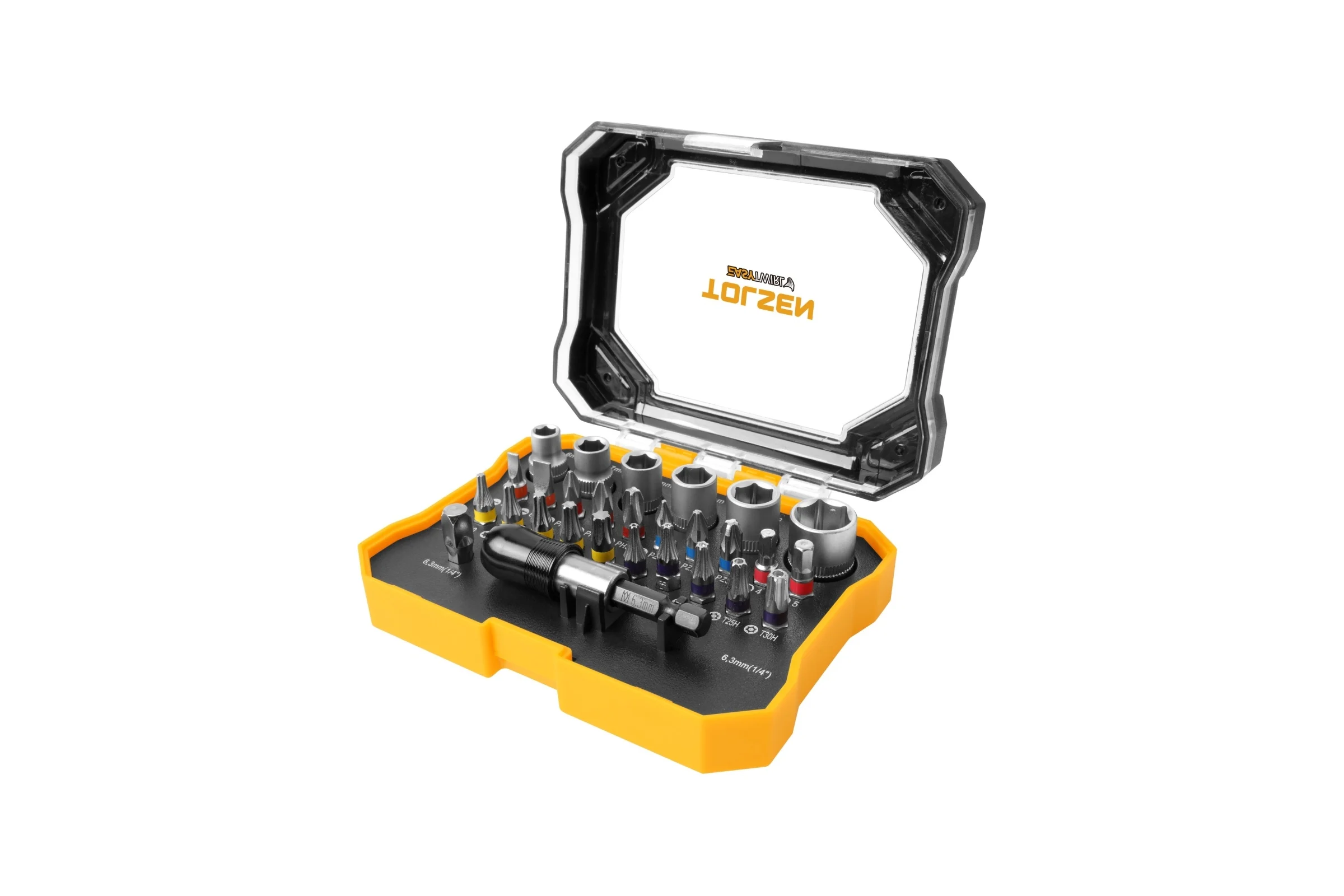 Набор вставок бит 1/4", PH, PZ, Hex, Torx, Slotted, TorxTR, 28 предметов TOLSEN 20376