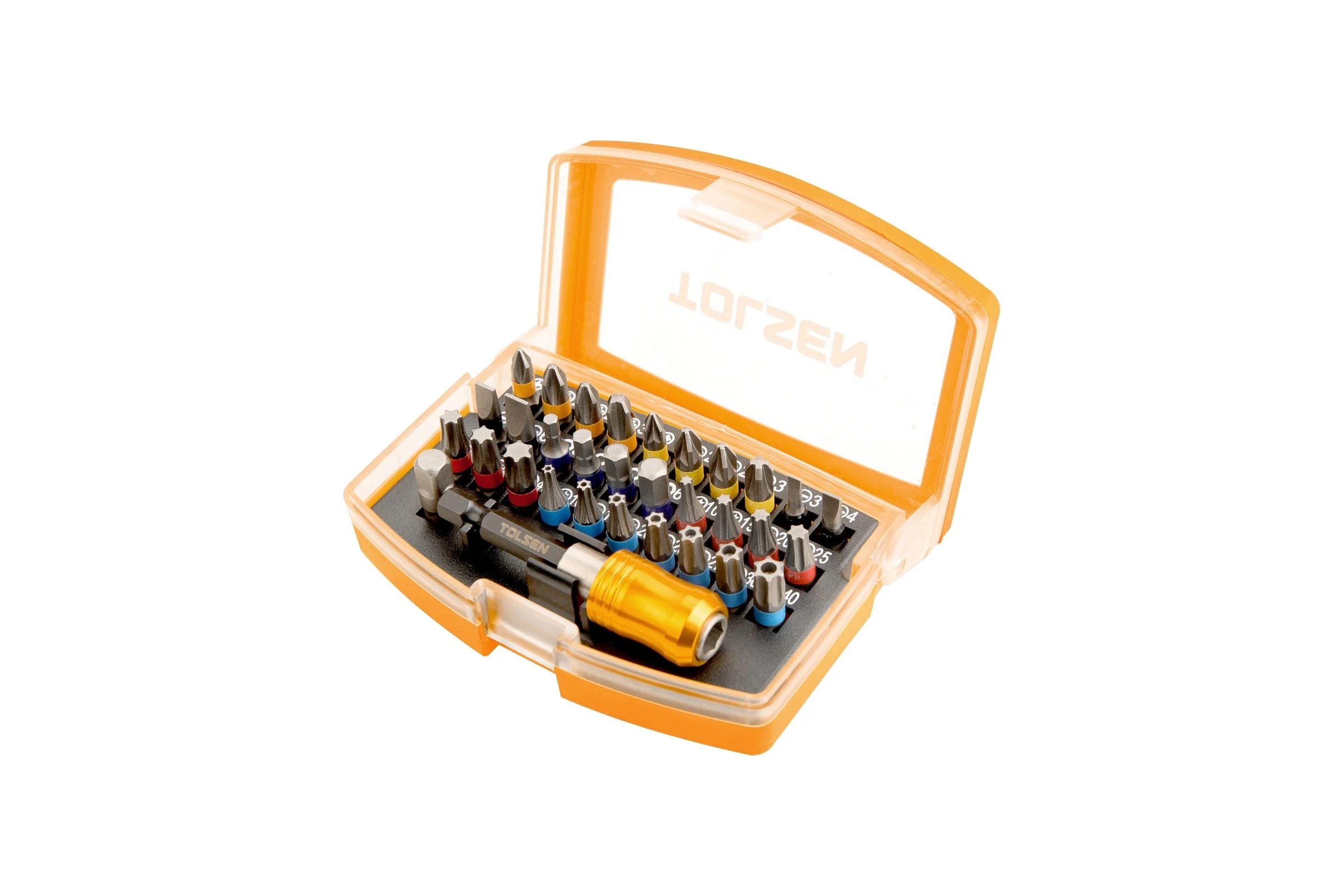 Набор вставок бит 1/4", PH, PZ, Hex, Torx, Slotted, TorxTR 32 предмета TOLSEN 20370