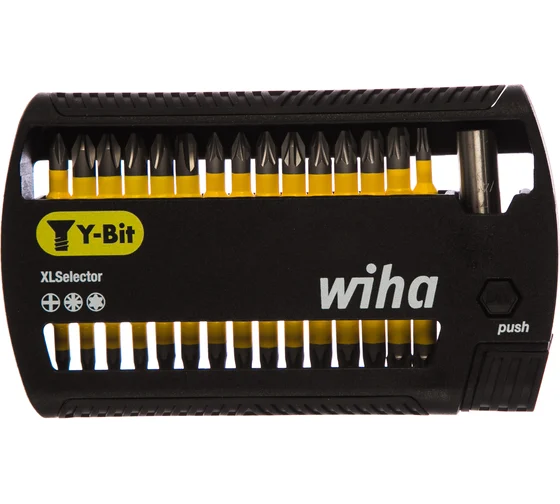 Набор бит, органайзер XLSelector Y-Bit 25, PH/PZ/TORX/Битодержатель, 31 шт. WIHA 41832