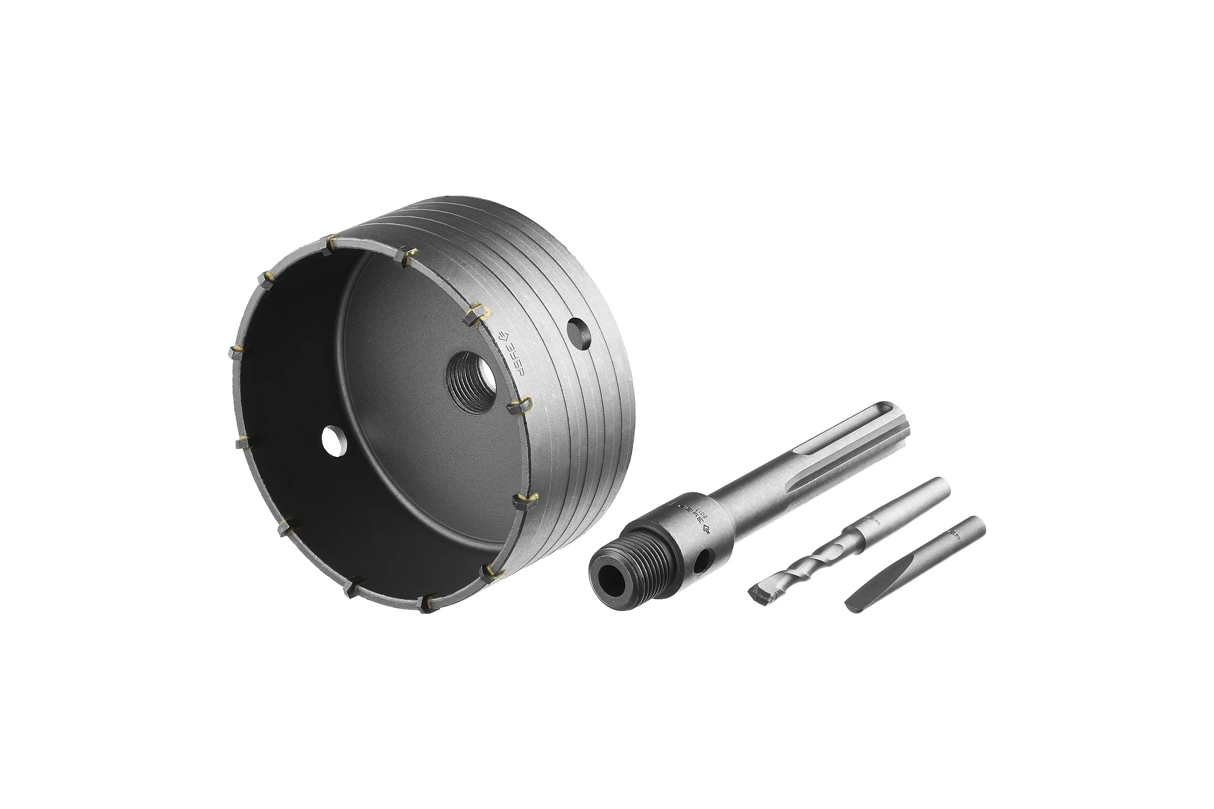 Коронка с державкой по бетону ЗУБР Профессионал 125 мм, SDS-Max 2918-125