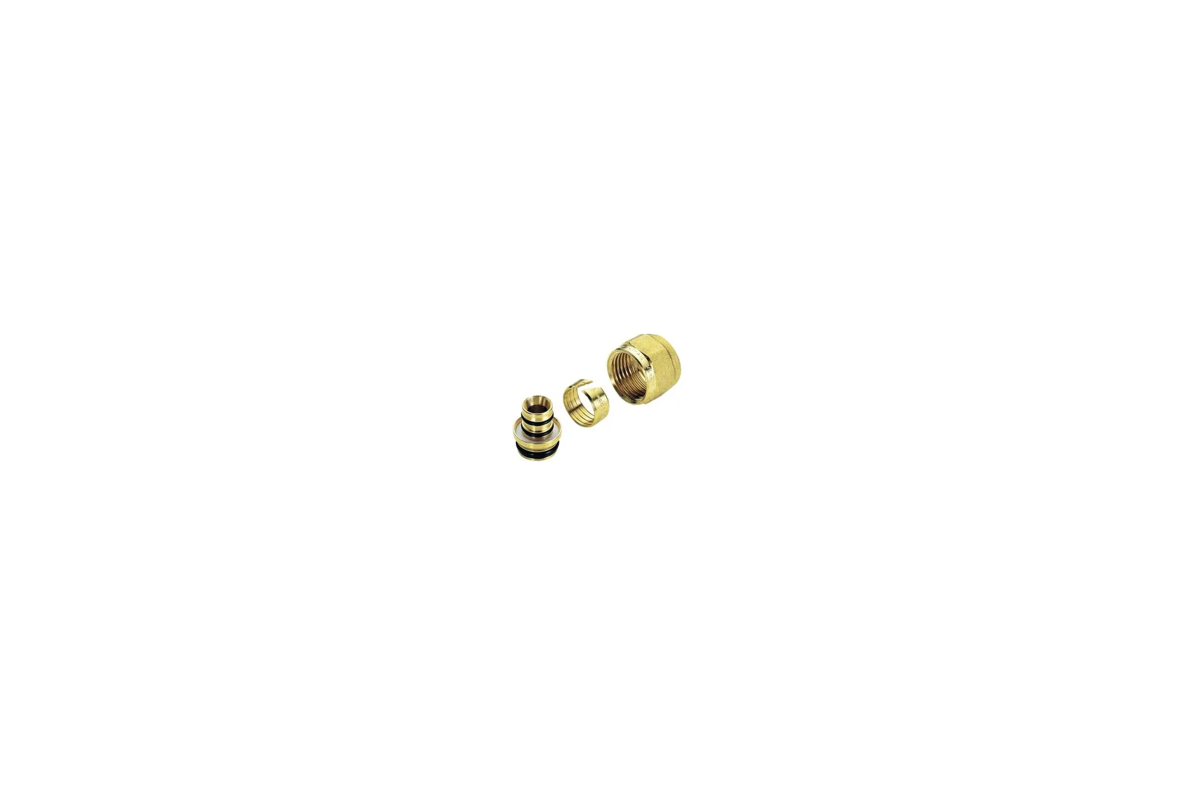 Коллекторный переход Tiemme 16х1/2"(16) латунь 1440053