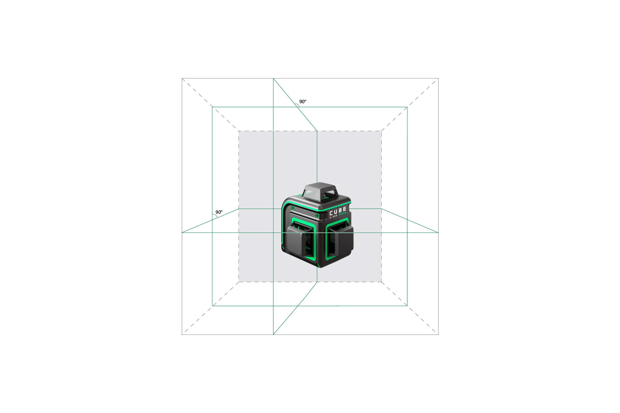 Лазерный уровень ADA Cube 3-360 GREEN Professional Edition А00573