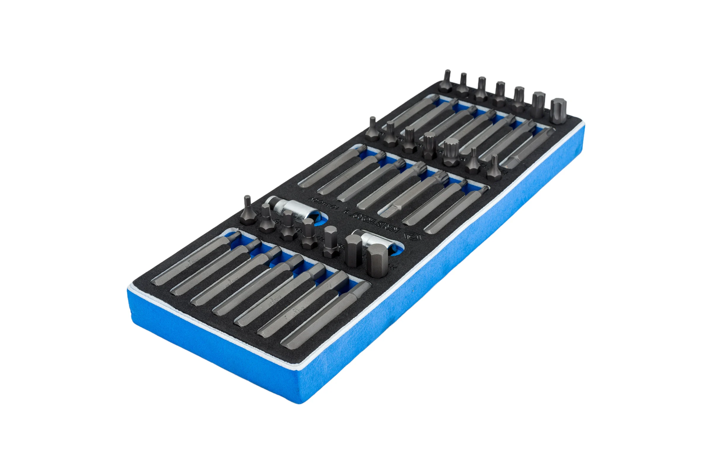 Набор вставок бит 10 мм TORX, SPLINE, HEX, ложемент, 44 предмета KING TONY 9-1044CQV