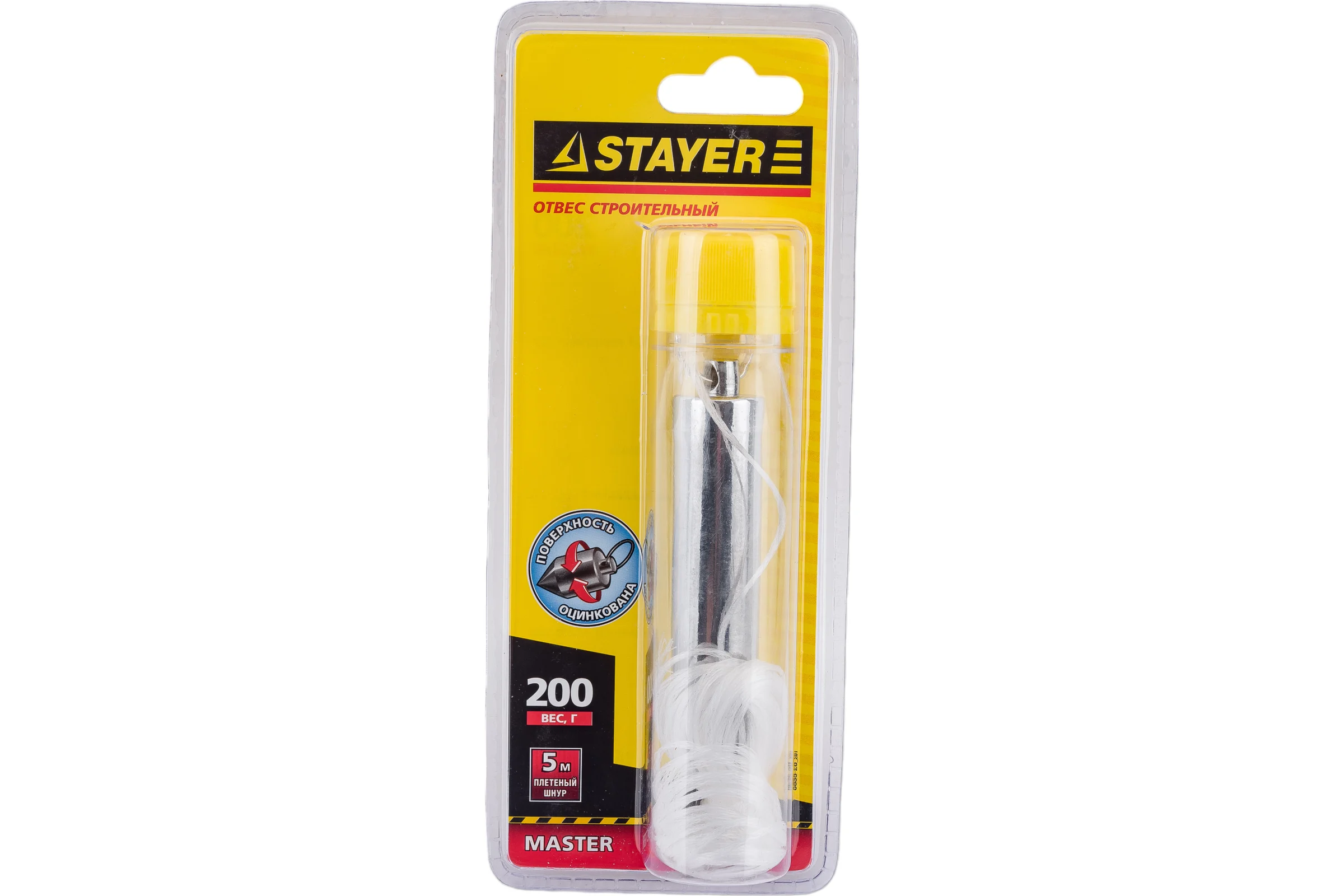Строительный отвес со шнуром STAYER MASTER 200г 0635-20_z01