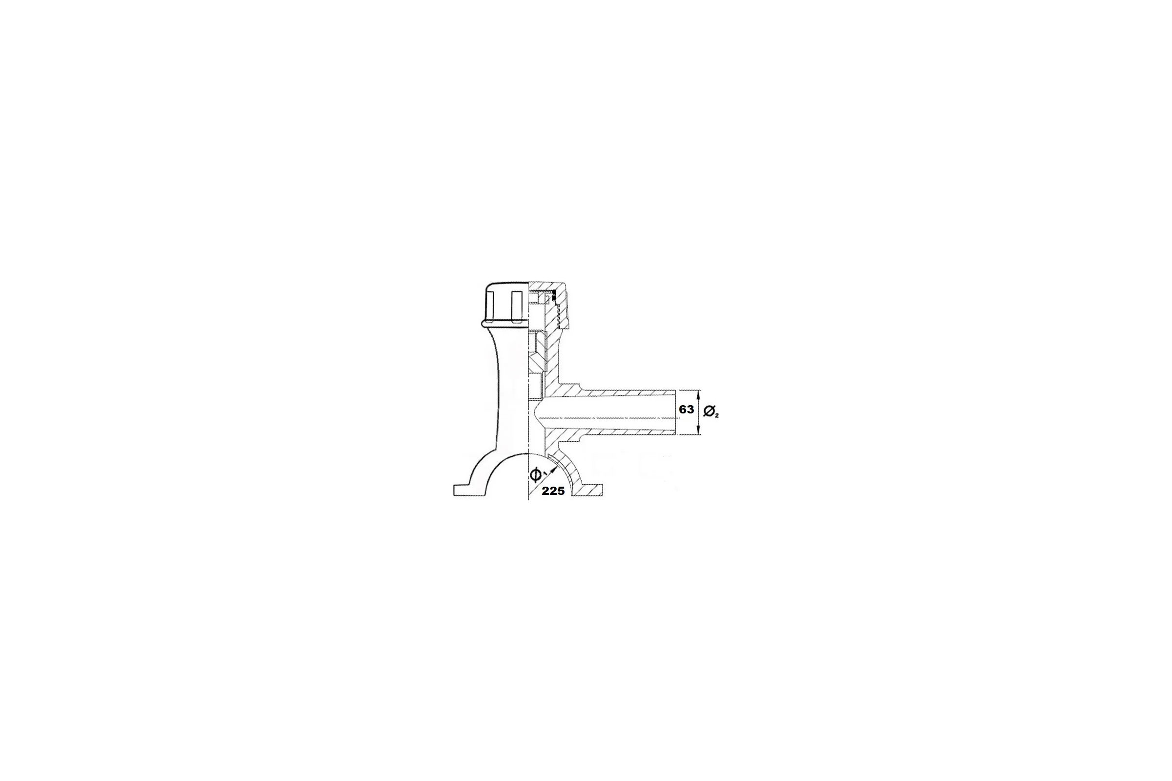 Электросварная седелка OLFUSE с фрезой pn16 sdr11 pe100 d225x63, 7775225063