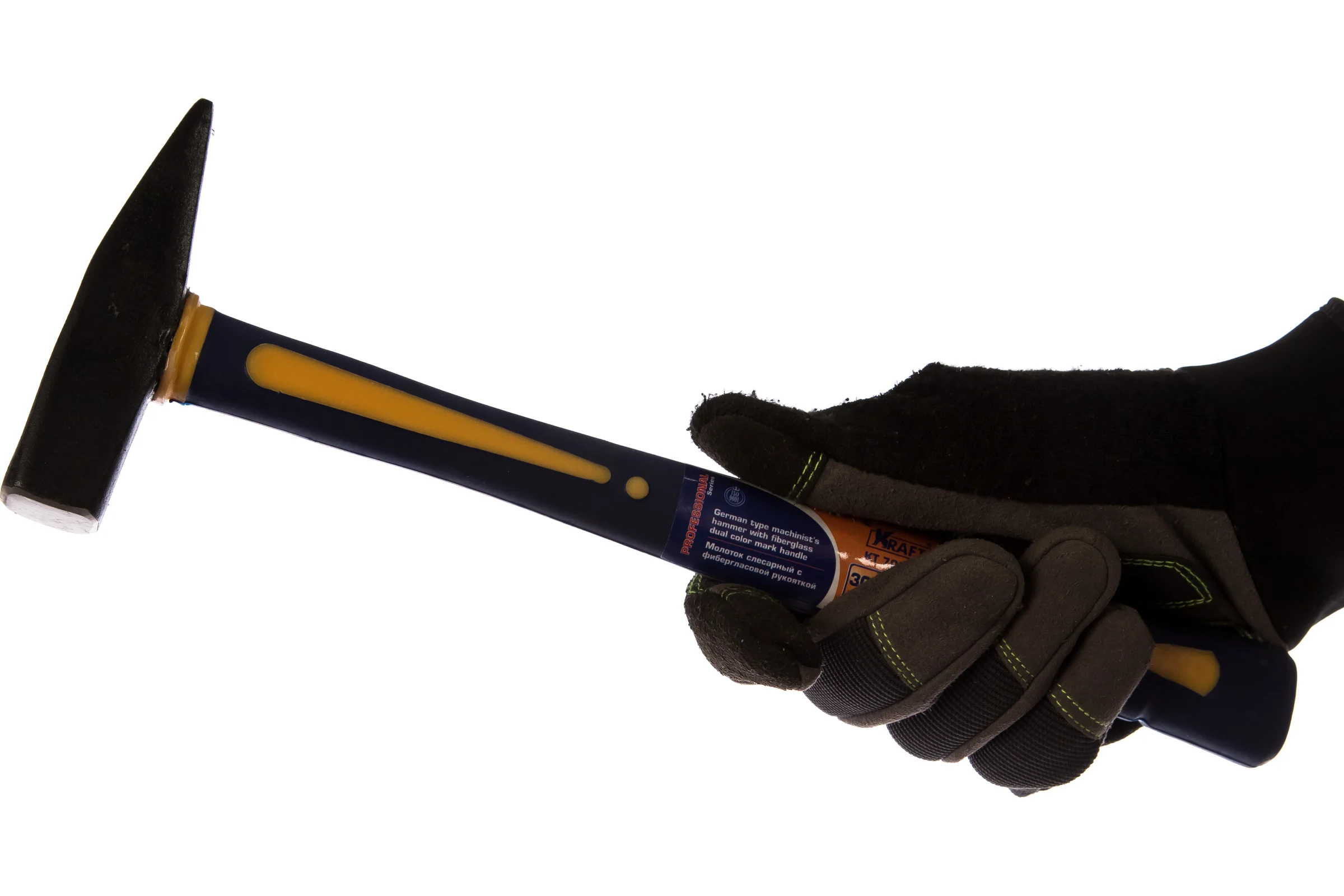 Слесарный молоток с фибергласовой рукояткой 300 г KRAFT KT 700702