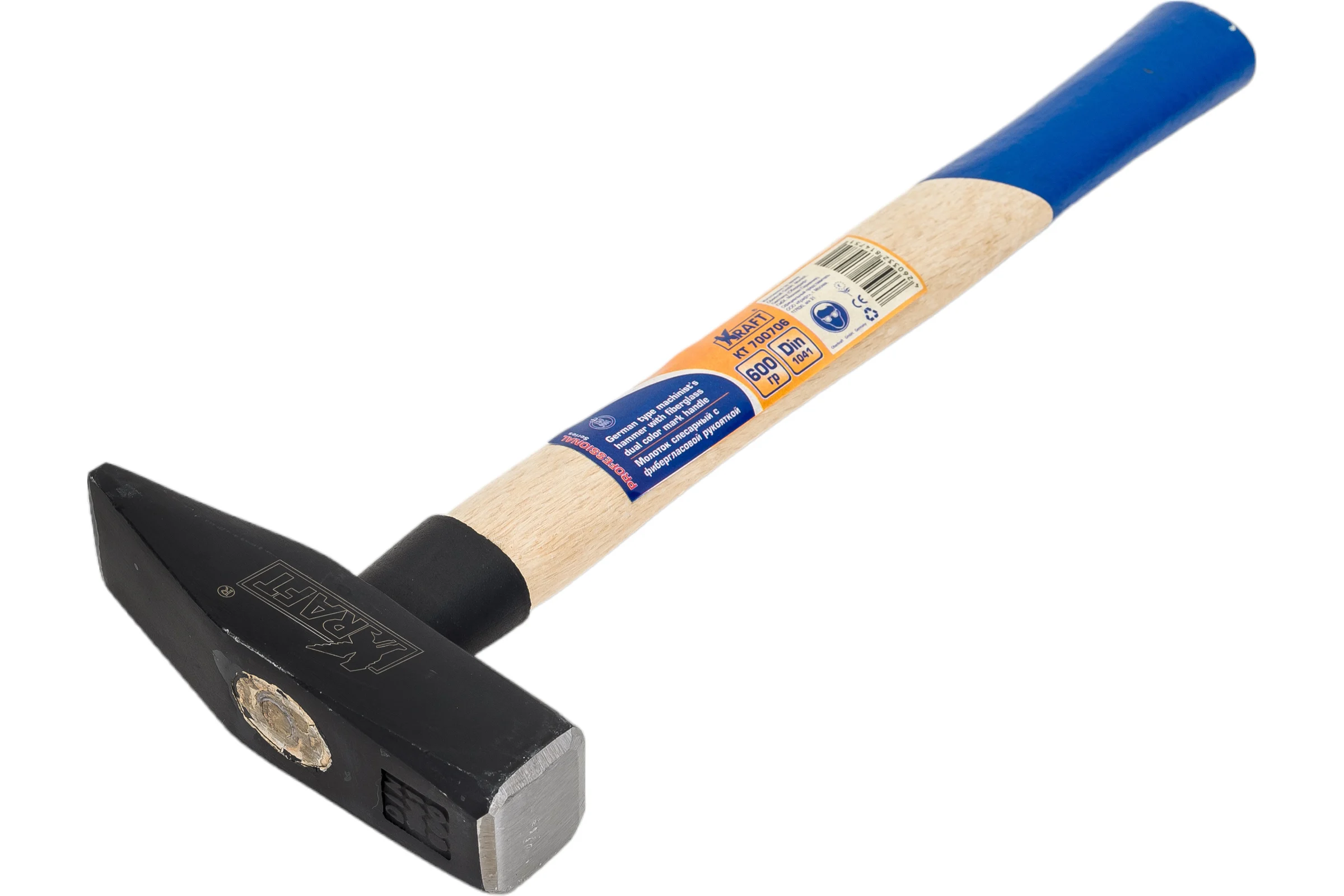 Слесарный молоток с деревянной рукояткой 600 г KRAFT KT 700706