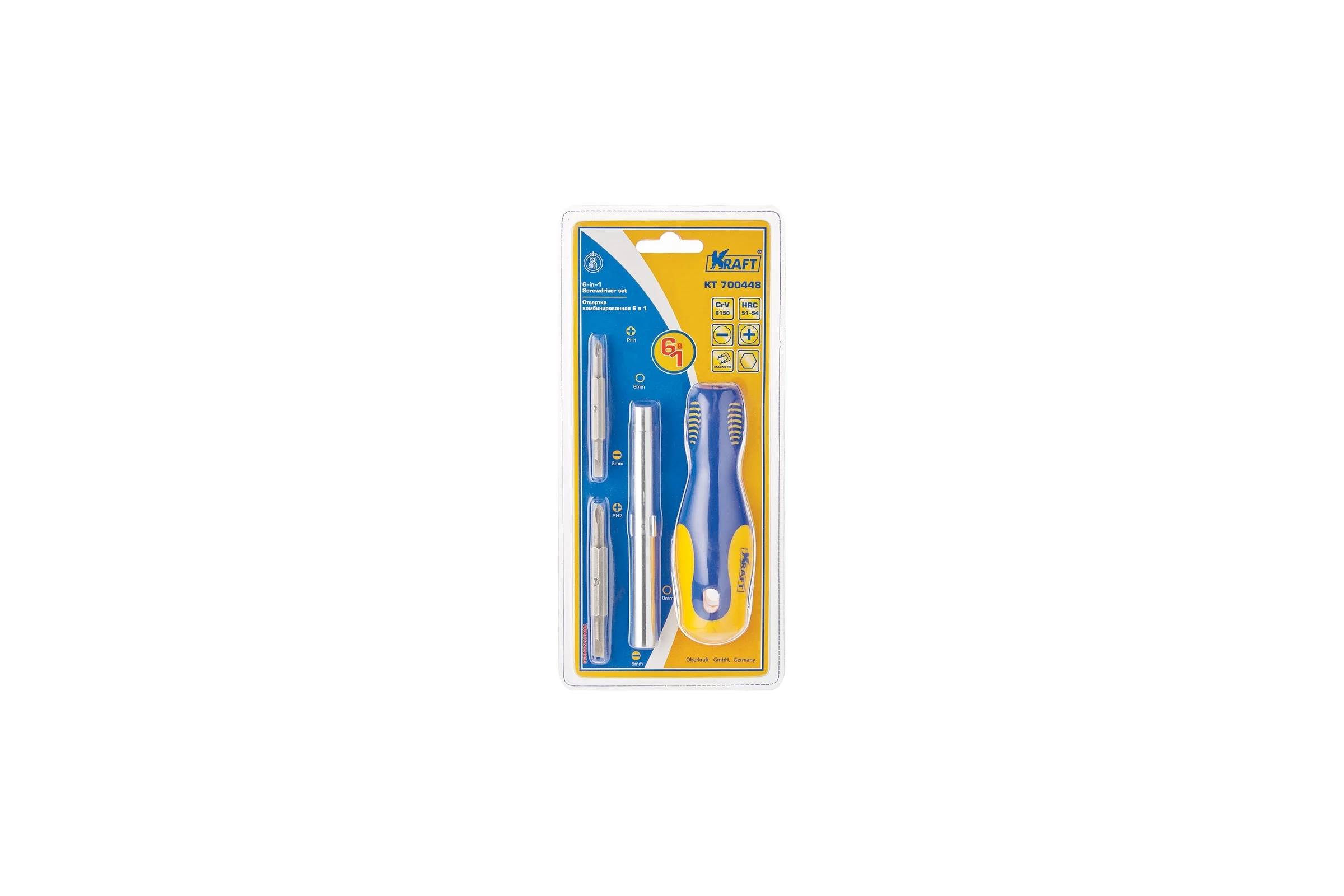 Комбинированная отвертка 6 в 1 KRAFT KT 700448