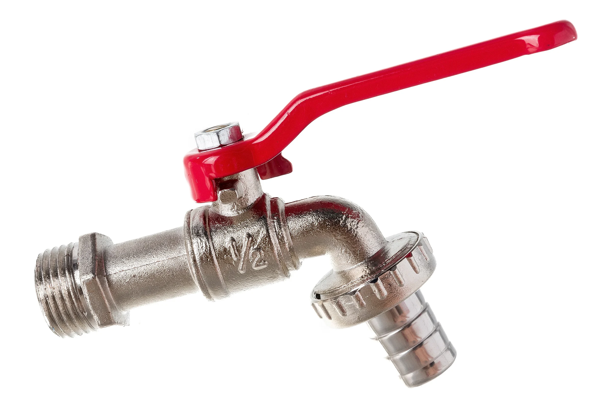 Кран водоразборный MasterProf 1/2" со штуцером 15мм., кран садовый, ручка ДС.020047.ИМ