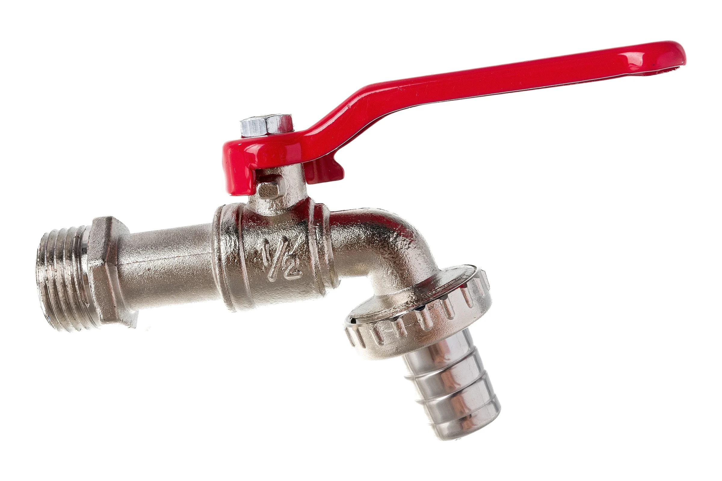 Кран водоразборный MasterProf 1/2" со штуцером 15мм., кран садовый, ручка ДС.020047.ИМ