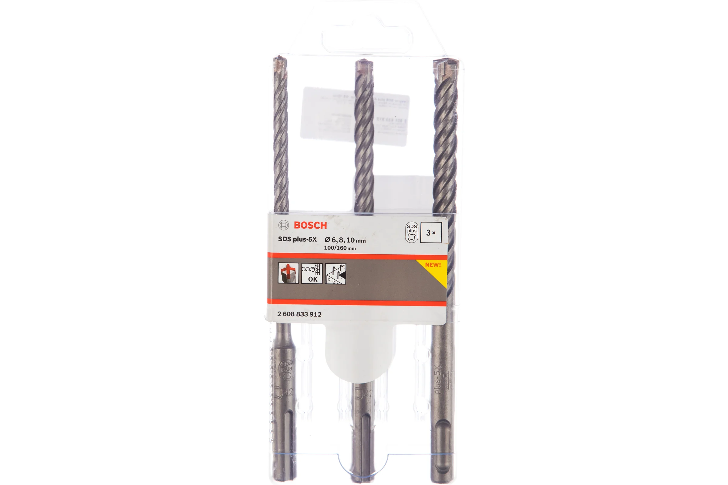 Буры SDS plus-5X 6/8/10 мм Bosch 2608833912