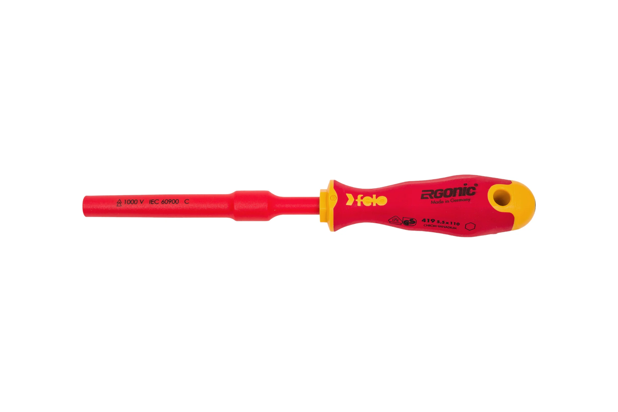 Набор диэлектрических отверток M-TECH Felo Ergonic в кейсе, 6 шт 41910636